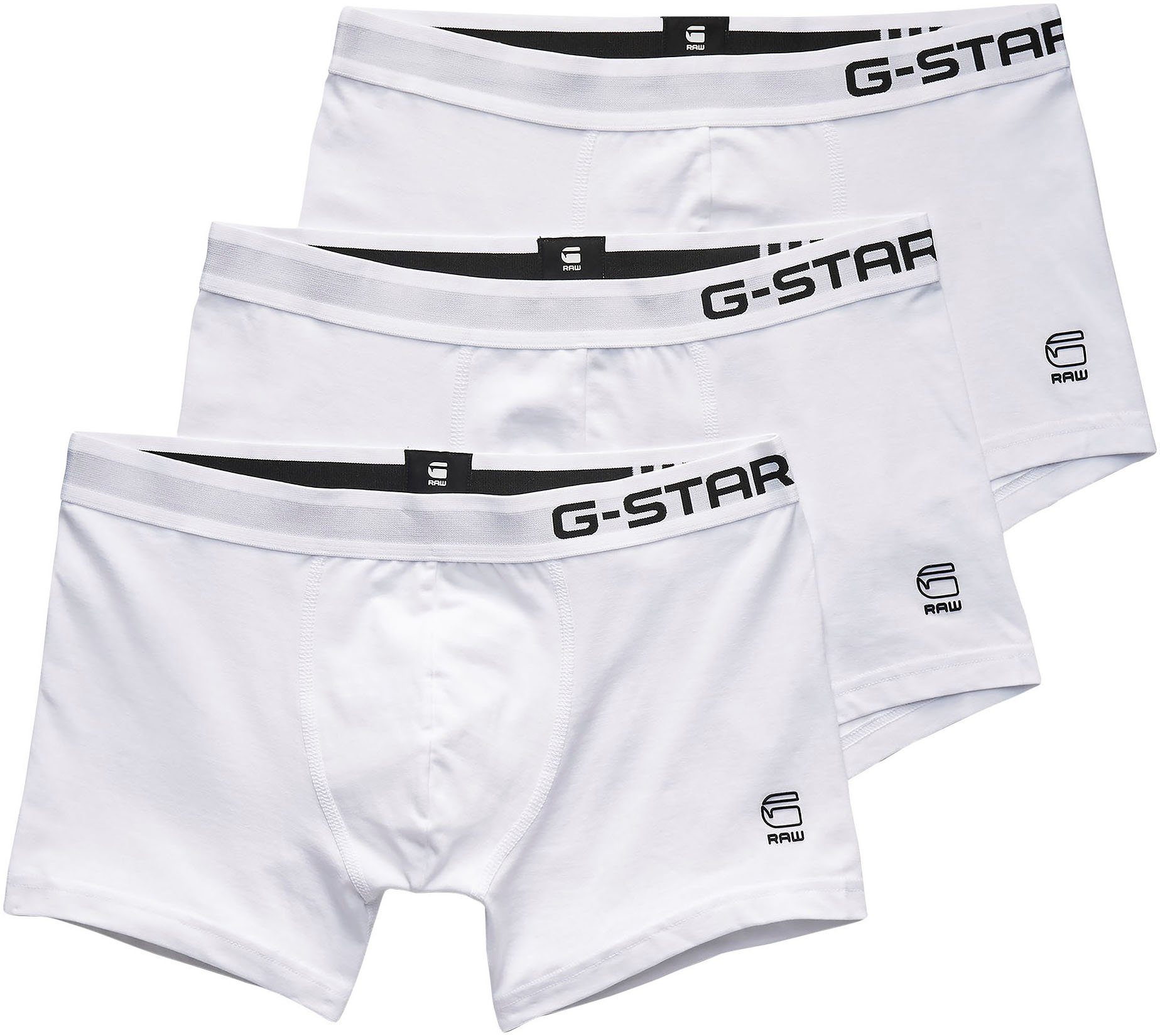 RAW Classic 3-St., trunk G-Star (Packung, 3 3er-Pack) weiß Boxer pack