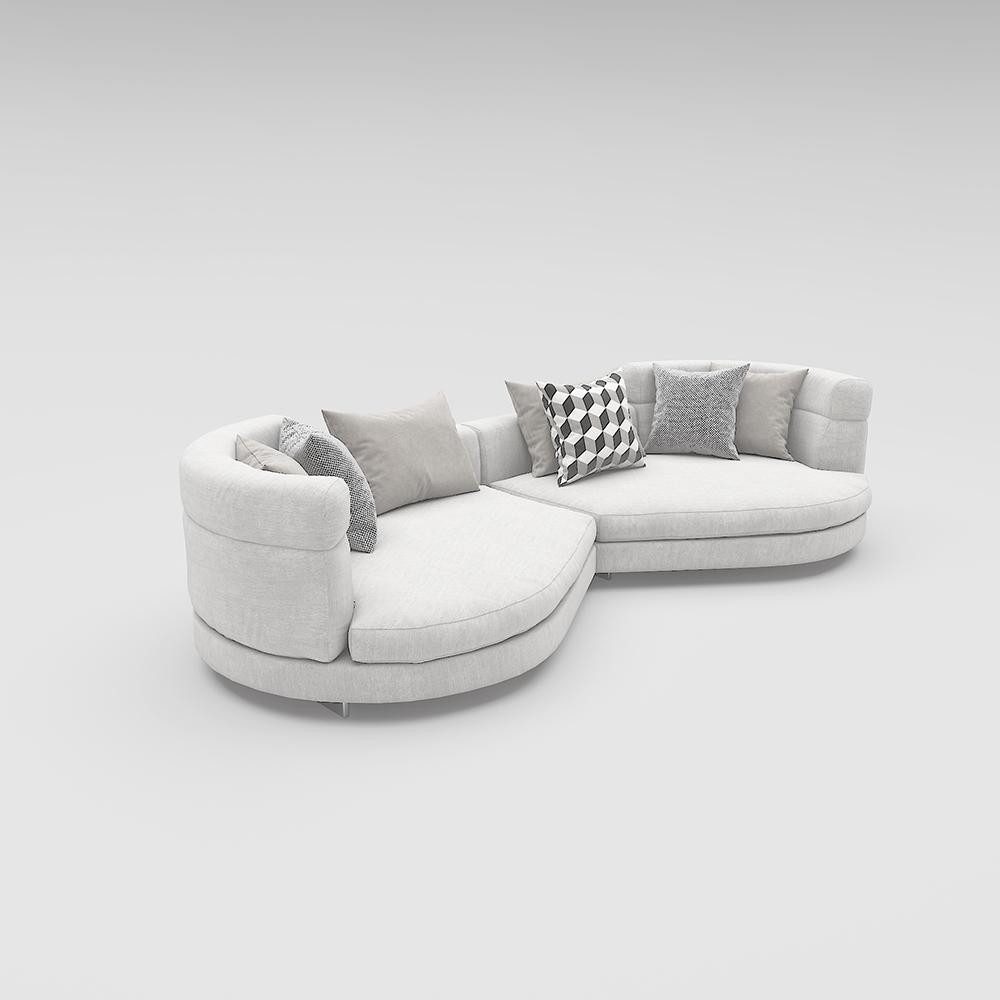 Xlmoebel 4-Sitzer Rundes XXL-Sofa mit luxuriösem italienischem Design, Hergestellt in Europa