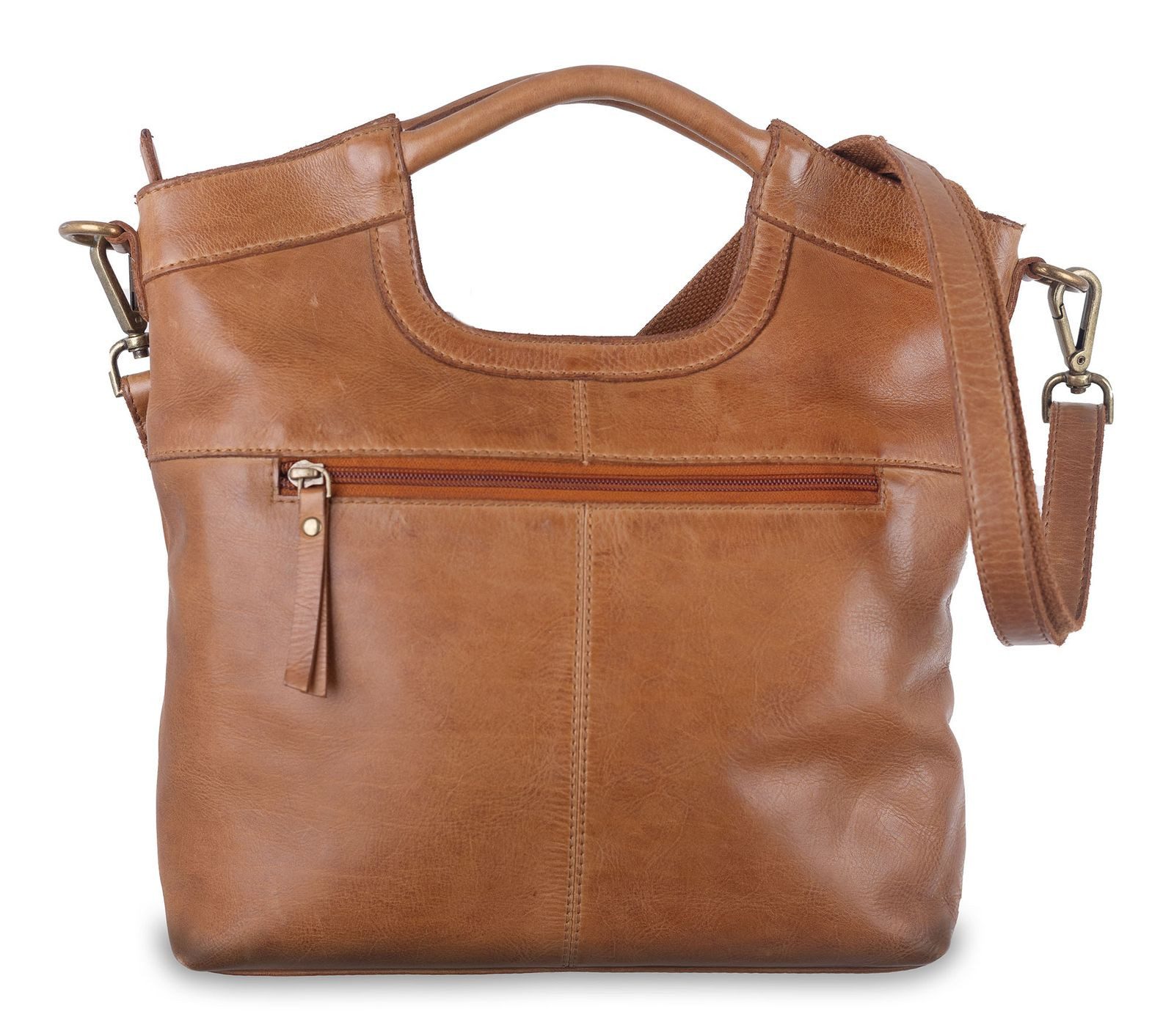 Greenburry Schultertasche Shoulderbag, aus echtem Rindsleder