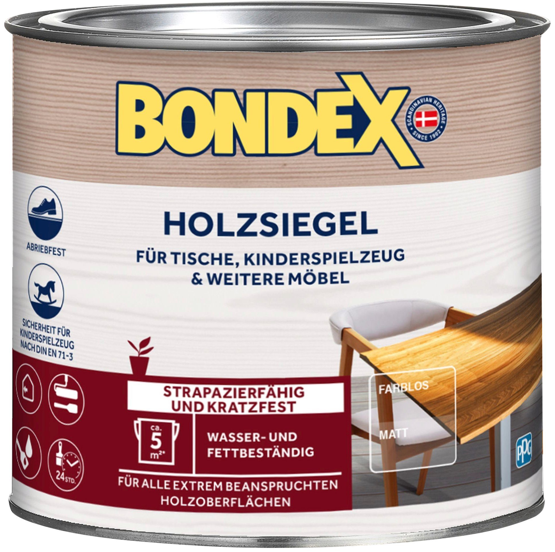 Bondex Lasur HOLZSIEGEL, Farblos / Matt, 0,25 Liter Inhalt