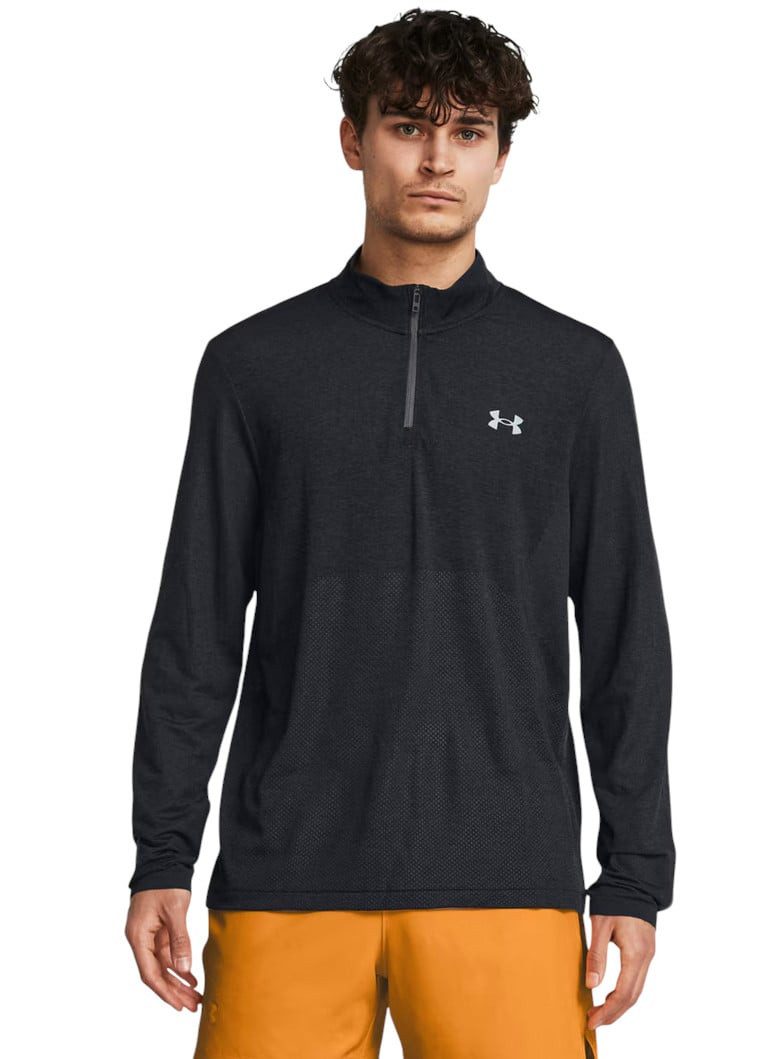 Under Armour® Langarmshirt Seamless Stride 1/4 Zip (schnelltrocknend, reflektierende Details)