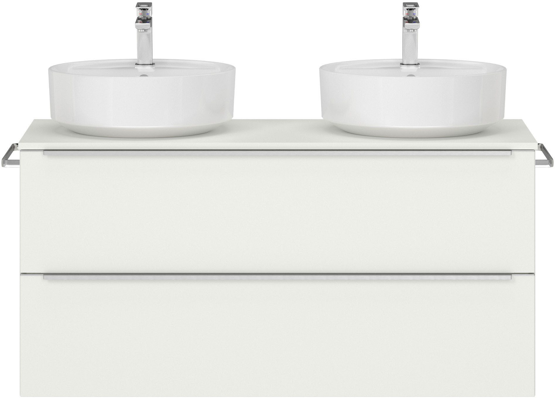 nobilia® Waschtisch-Set Alvene, (1-St., mit Doppelwaschplatz, vormontiert, mit Soft-Close), in vier Breiten