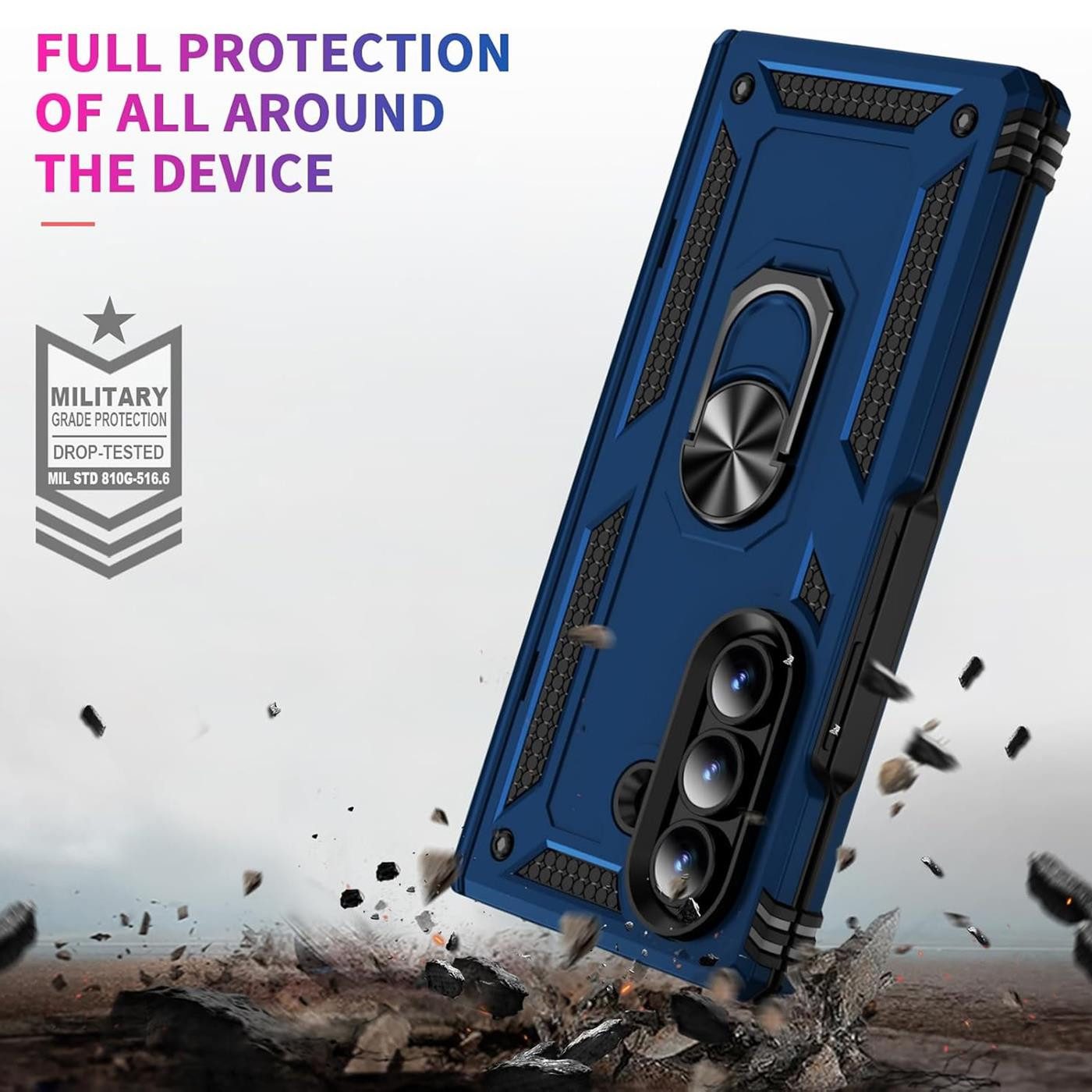 CoolGadget Handyhülle Armor Shield Case für Samsung Galaxy Z Fold 7 8 Zoll, Outdoor Cover Magnet Ringhalterung Handy Hülle für Galaxy Z Fold 7 5G – Bild 4 von 5
