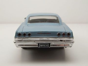 Welly Modellauto Chevrolet Impala SS 396 1965 blau metallic Modellauto 1:24 Welly, Maßstab 1:24