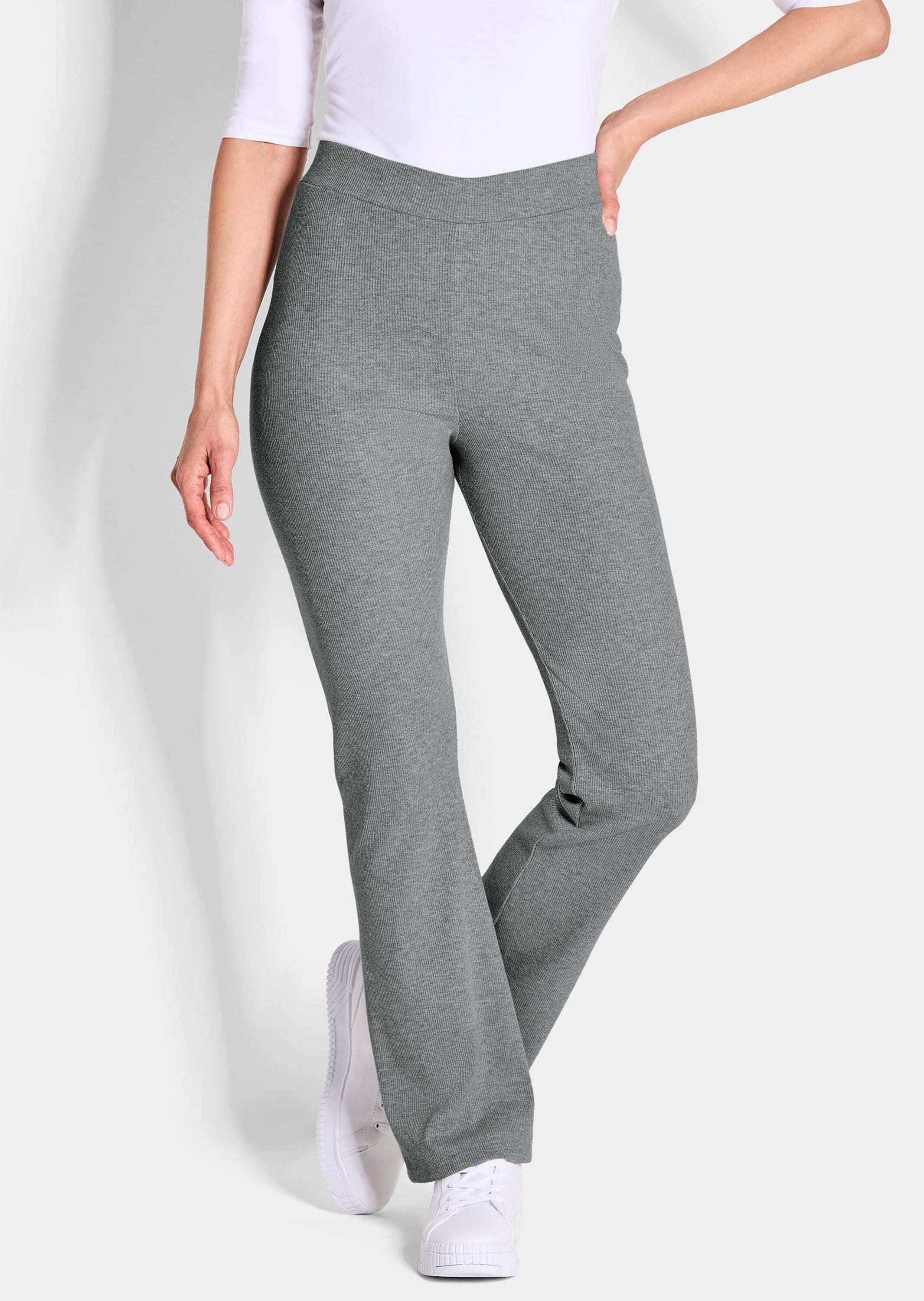 GOLDNER Jogginghose Kurzgröße: Bequeme Stoffhosen im Doppelpack Yogahosen in zwei Farben, gerades Bein, elastischer Bund