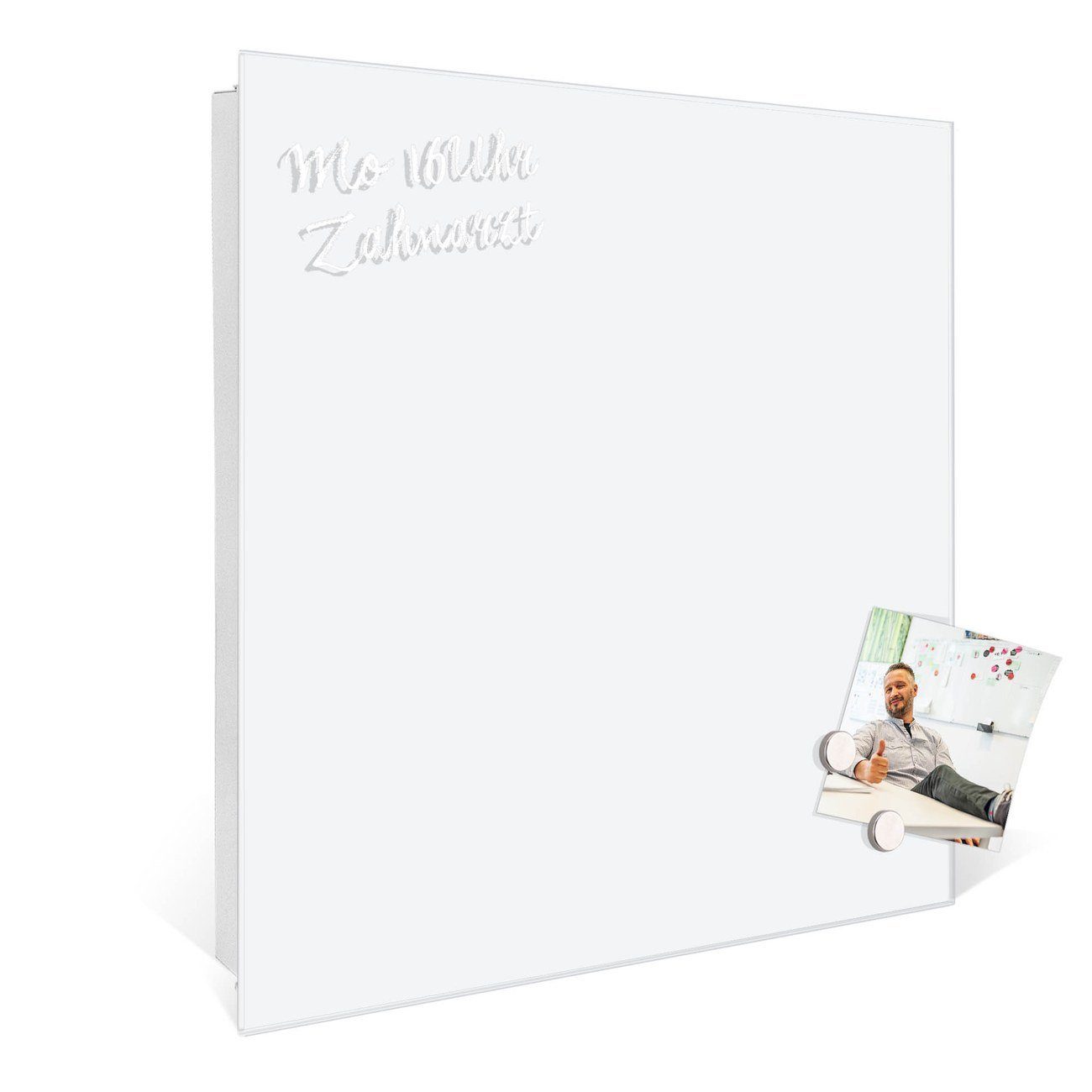 banjado Schlüsselkasten Glas weiß (Stahl Gehäuse, günstig online kaufen