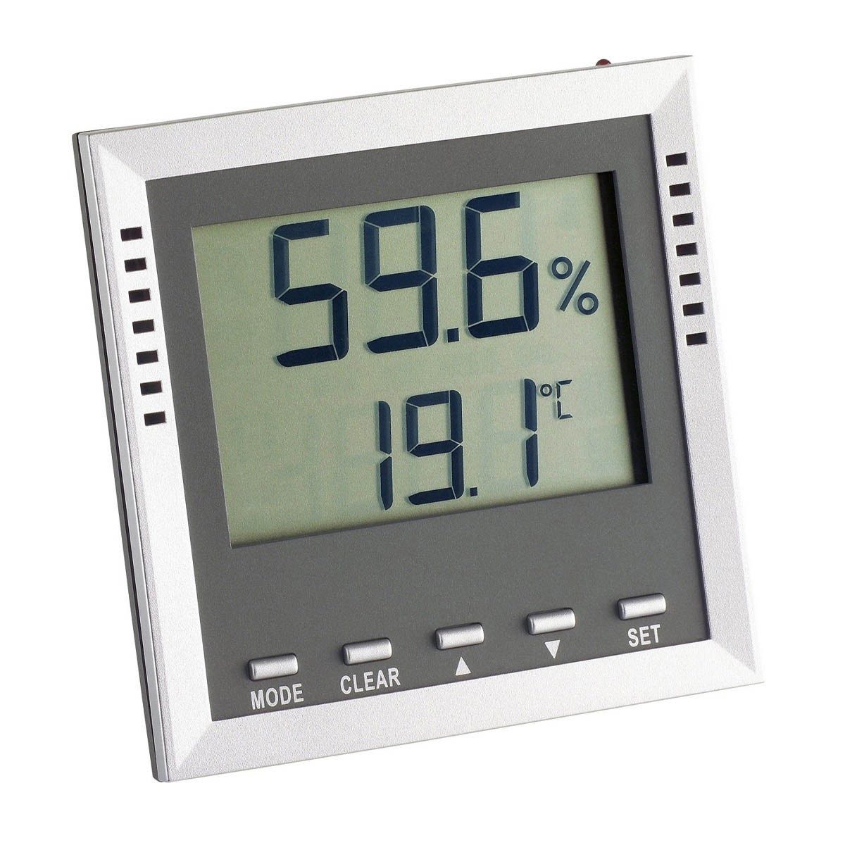 TFA Dostmann Raumthermometer Thermo-Hygrometer zur Kontrolle von Raumklima und Feuchte, 1-tlg., Schweizer Präzisionssensor