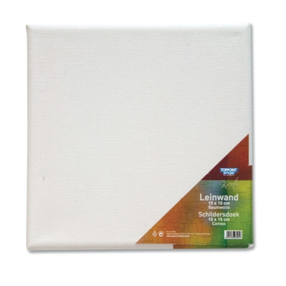 Stylex Schreibwaren Leinwand 6 Leinwände Leinwand bespannte Keilrahmen 15x15cm
