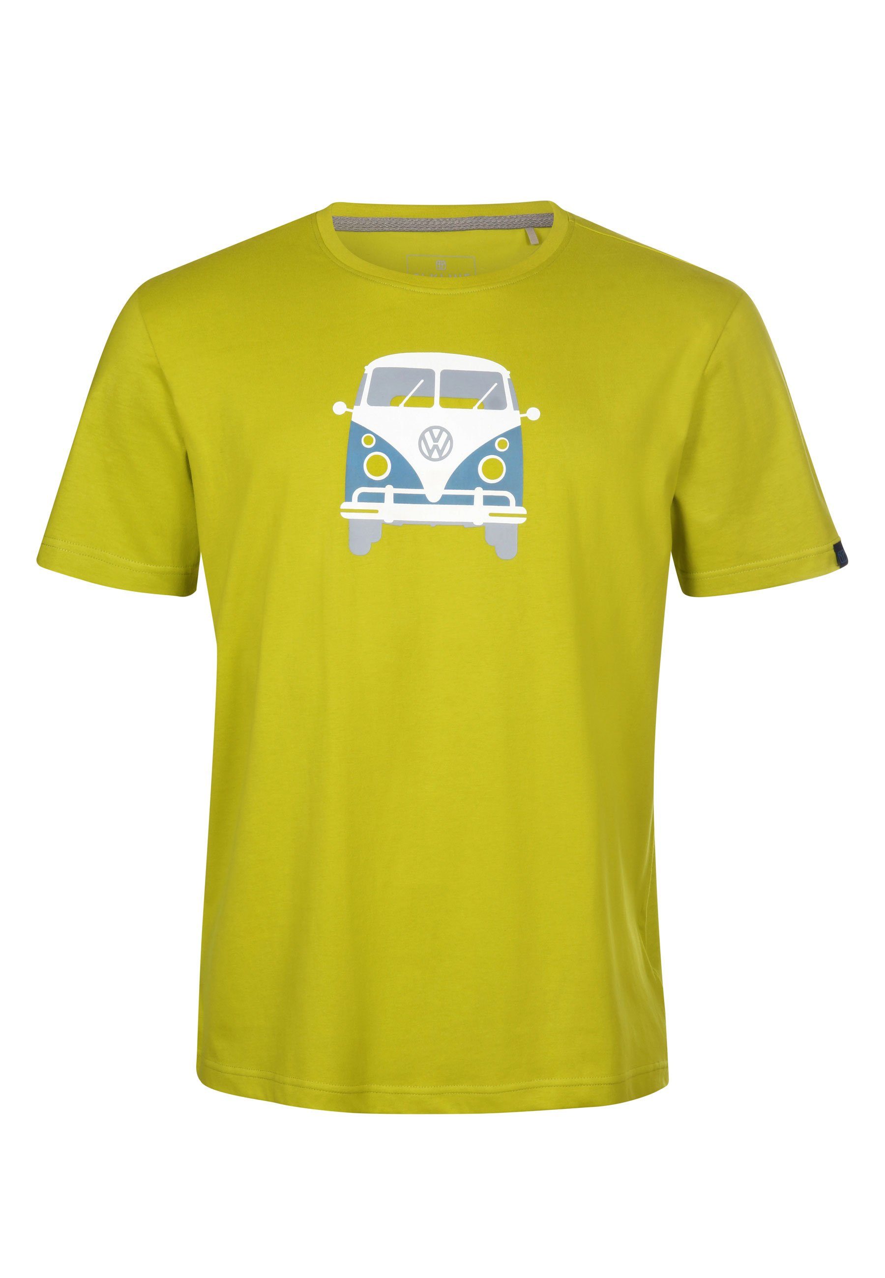 Brust Methusalem Elkline Rücken lizenzierter VW T-Shirt Print citronelle Bulli