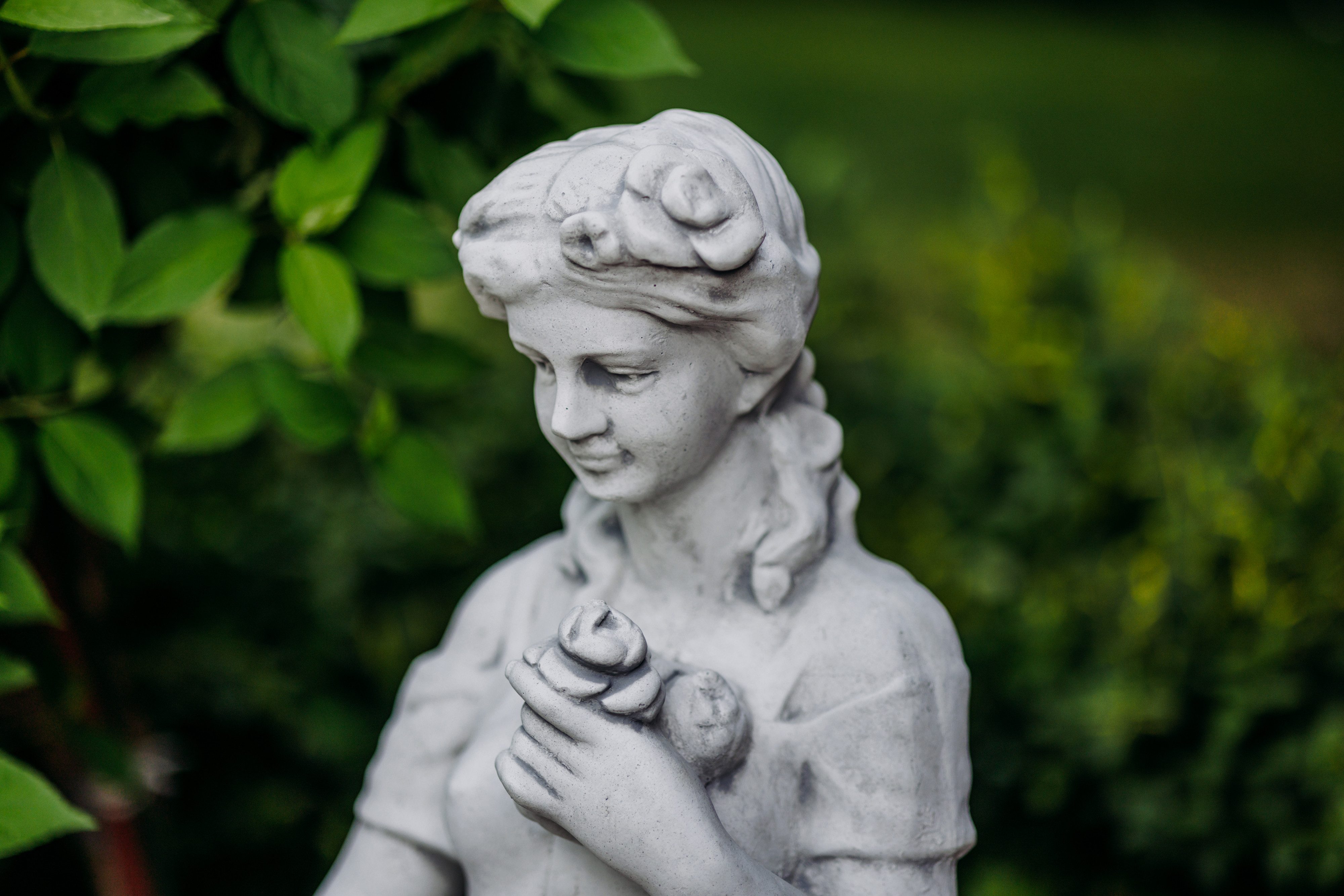 gartendekoparadies.de Gartenfigur Statue Frühling - Skulptur der Vier Jahreszeiten, H. 100 cm, 50 kg, Frostsicher