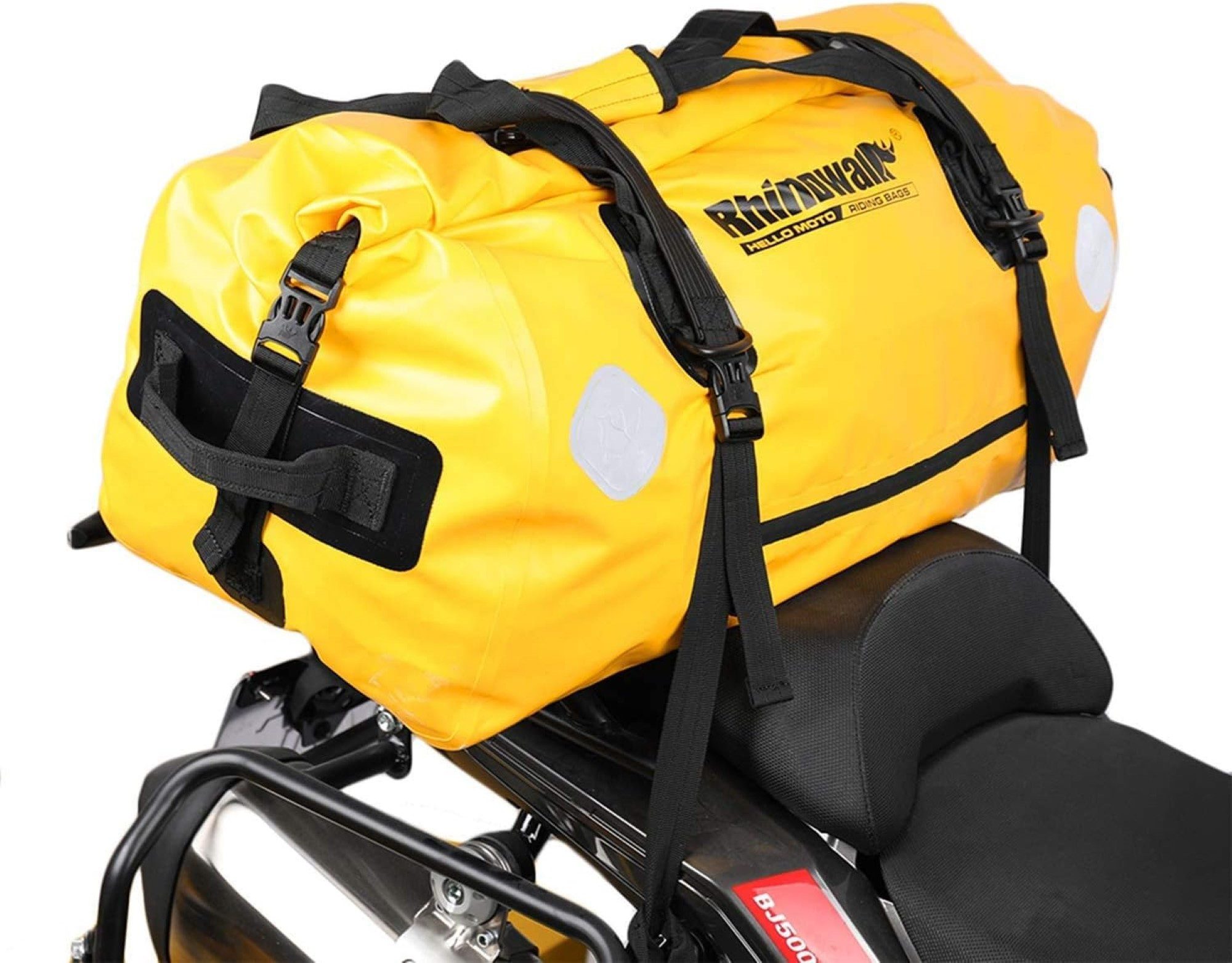 Satteltasche Motorrad-Satteltasche: Wasserdichte Gepäckrolle für Tourenkomfort.