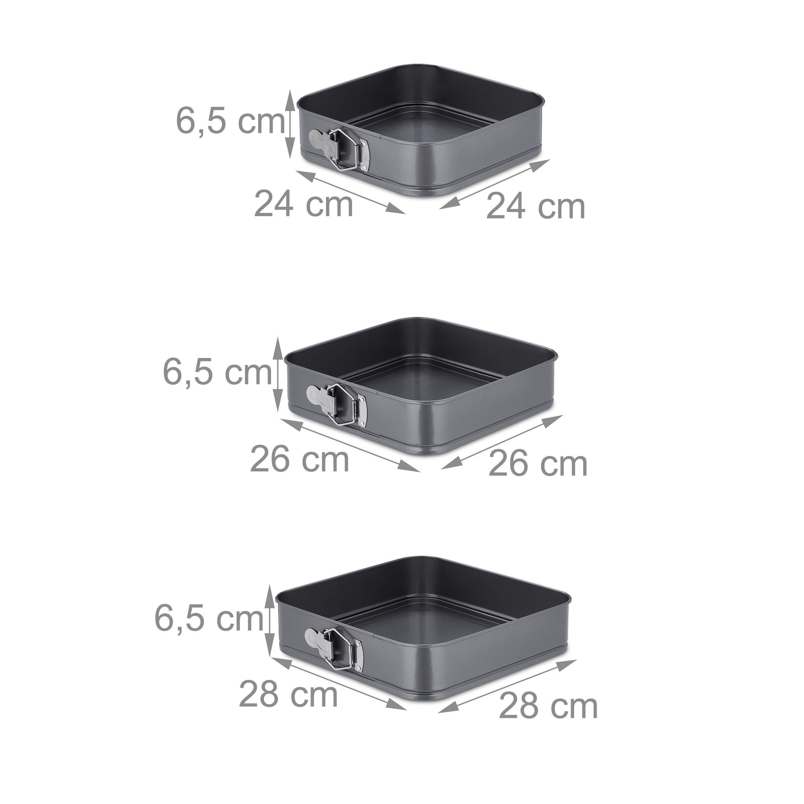 6er quadratisch relaxdays Springform Springform Set