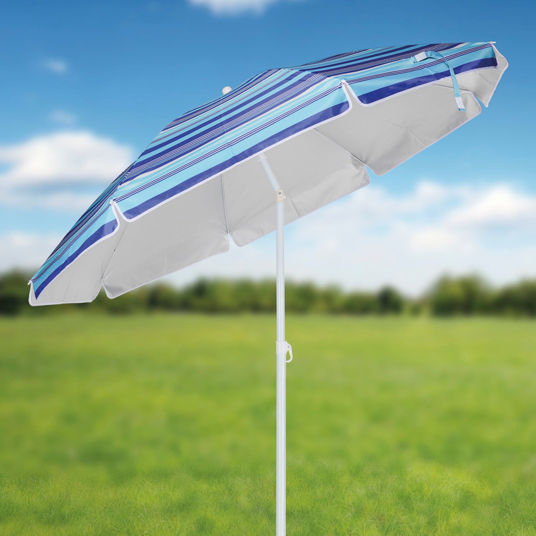 Haushalt International Sonnenschirm Sonnenschirm 200cm mit UV50+ mit Kippmechanismus