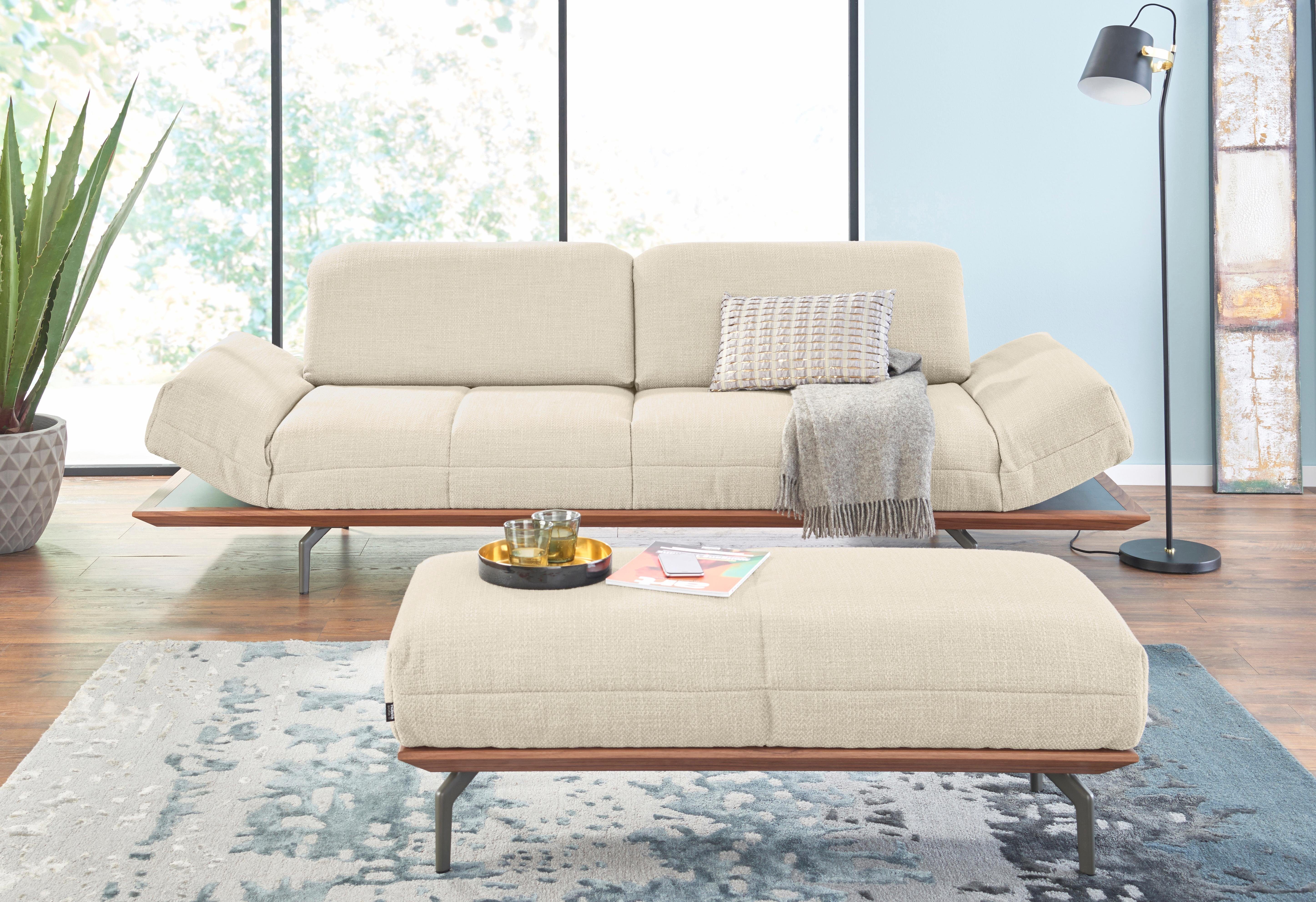 hülsta sofa Qualitäten, 2 252 in Eiche in oder 4-Sitzer hs.420, cm Holzrahmen Nußbaum, Natur Breite