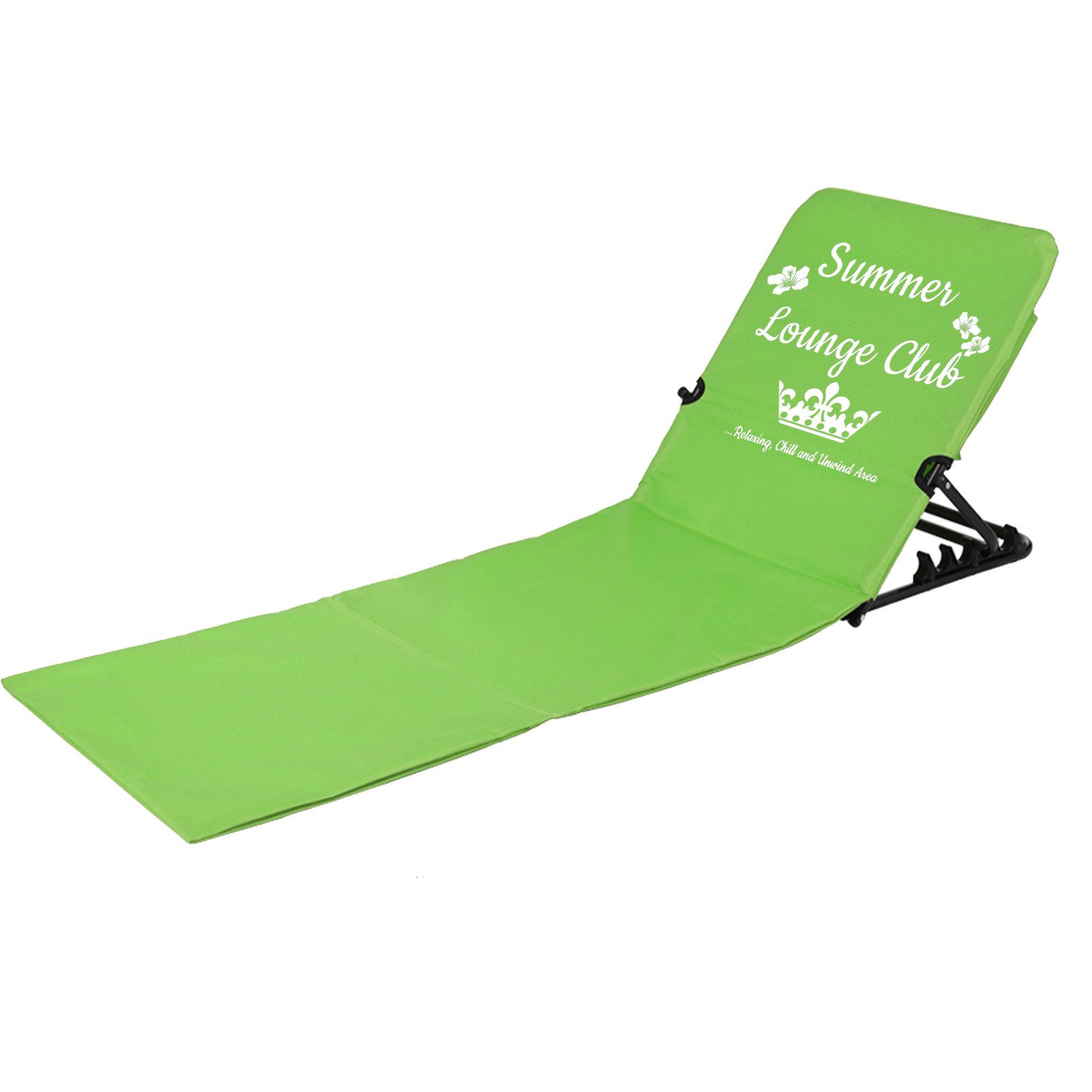 JEMIDI Campingliege Strandmatte faltbar mit Rückenlehne, 47x145cm, grün, tragbar (1-St)
