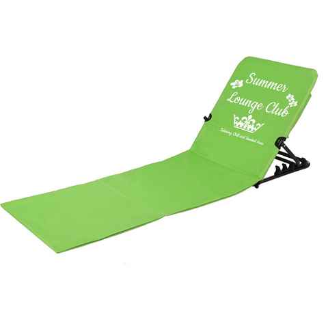 JEMIDI Campingliege Strandmatte faltbar mit Rückenlehne, 47x145cm, grün, tragbar (1-St)