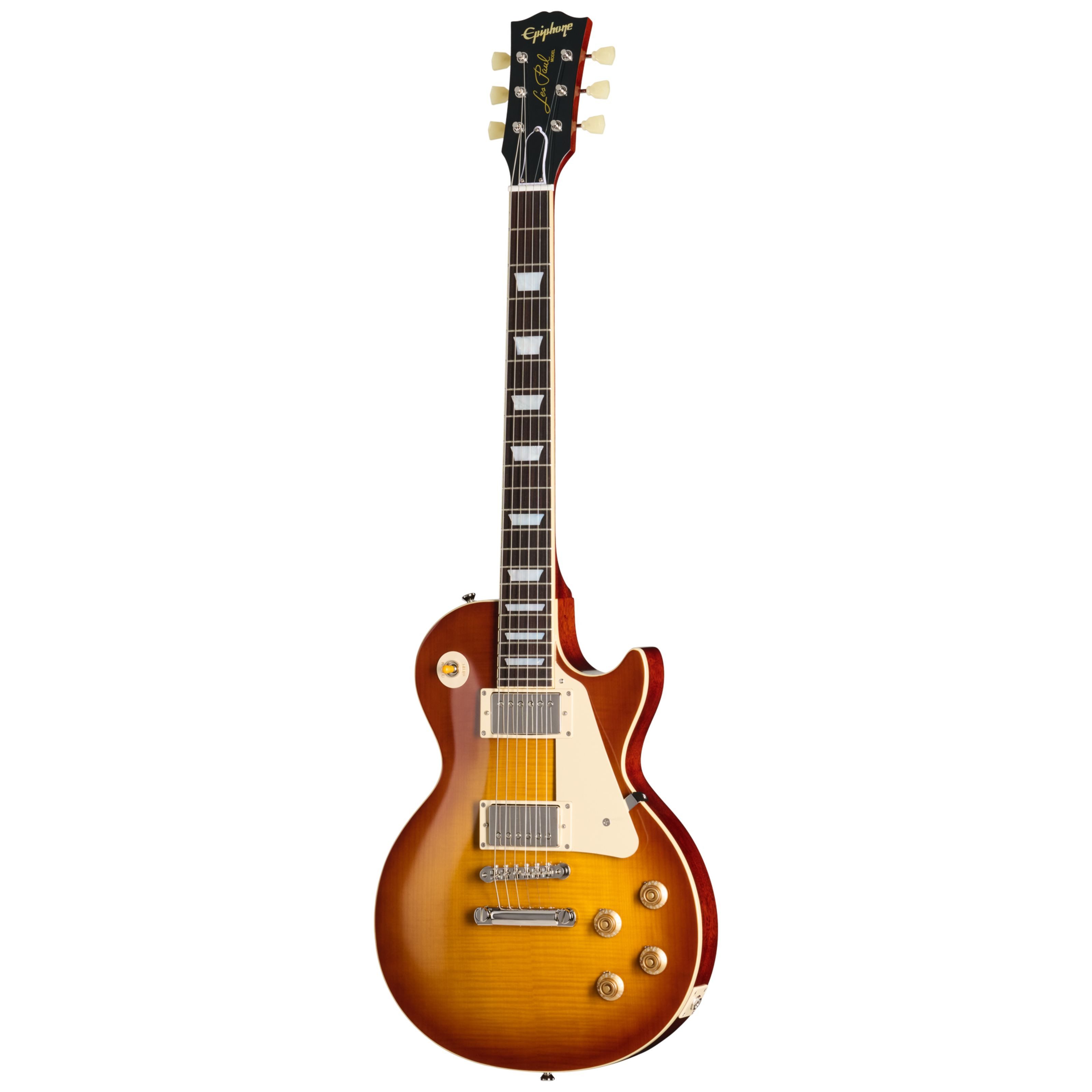 Epiphone E-Gitarre, E-Gitarren, Single Cut Modelle, 1959 Les Paul Standard Reissue Golden Poppy Burst - Single Cut