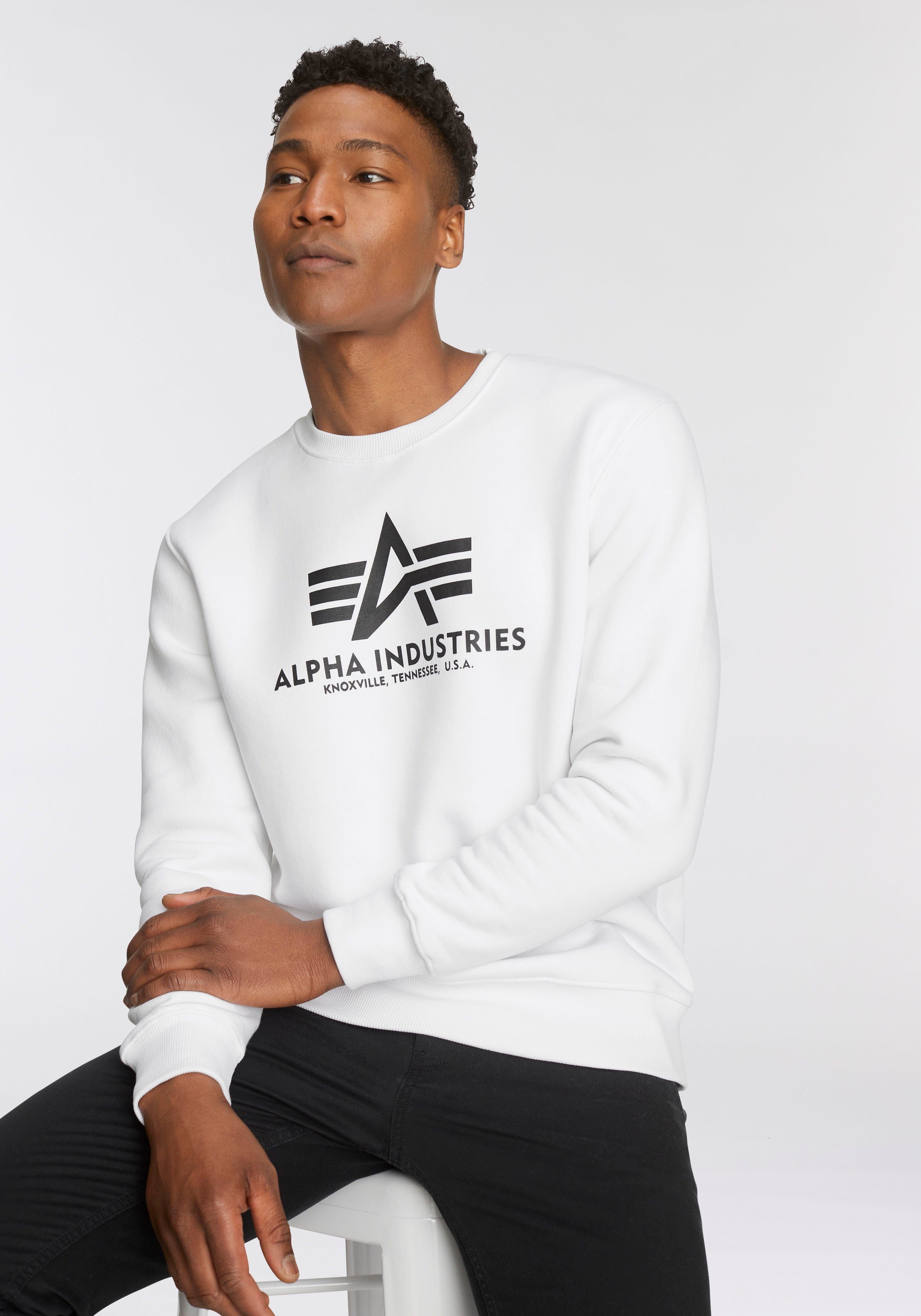 Industries Basic Alpha Sweatshirt Sweater white