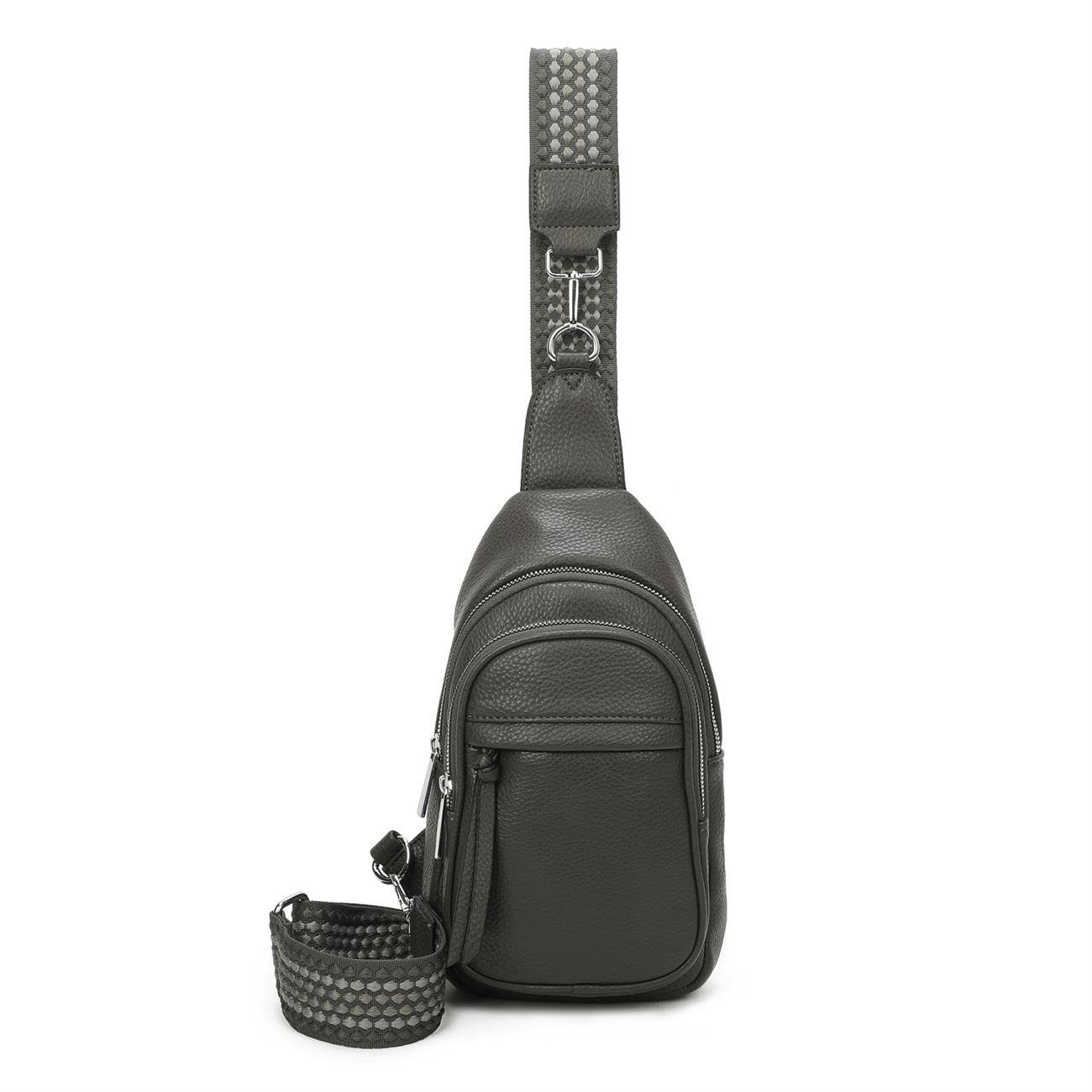 ITALYSHOP24 Schultertasche Damen Sling-Tasche Crossbody Brusttasche Bodybag günstig online kaufen