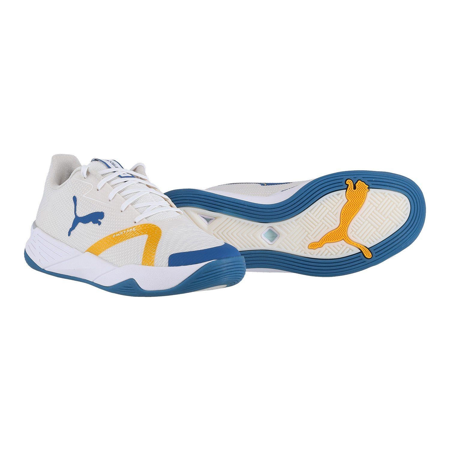PUMA Hallen-Indoorschuhe Accelerate Turbo Nitro II weiss/blau Herren Badmintonschuh