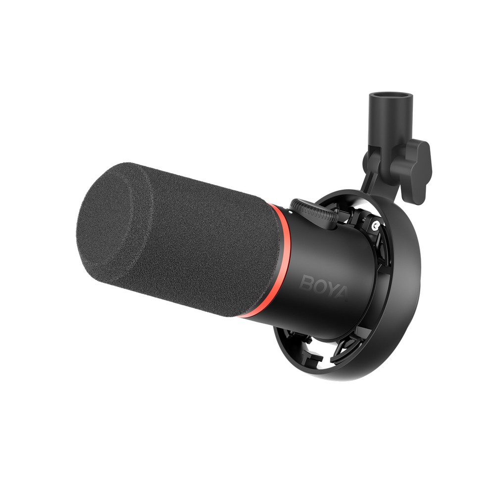 BOYA Streaming-Mikrofon Podcast-Mikrofon Gaming-Mikrofon (Spar-Set, 1-tlg), USB & XLR, RGB-Beleuchtung, Mute-Taste