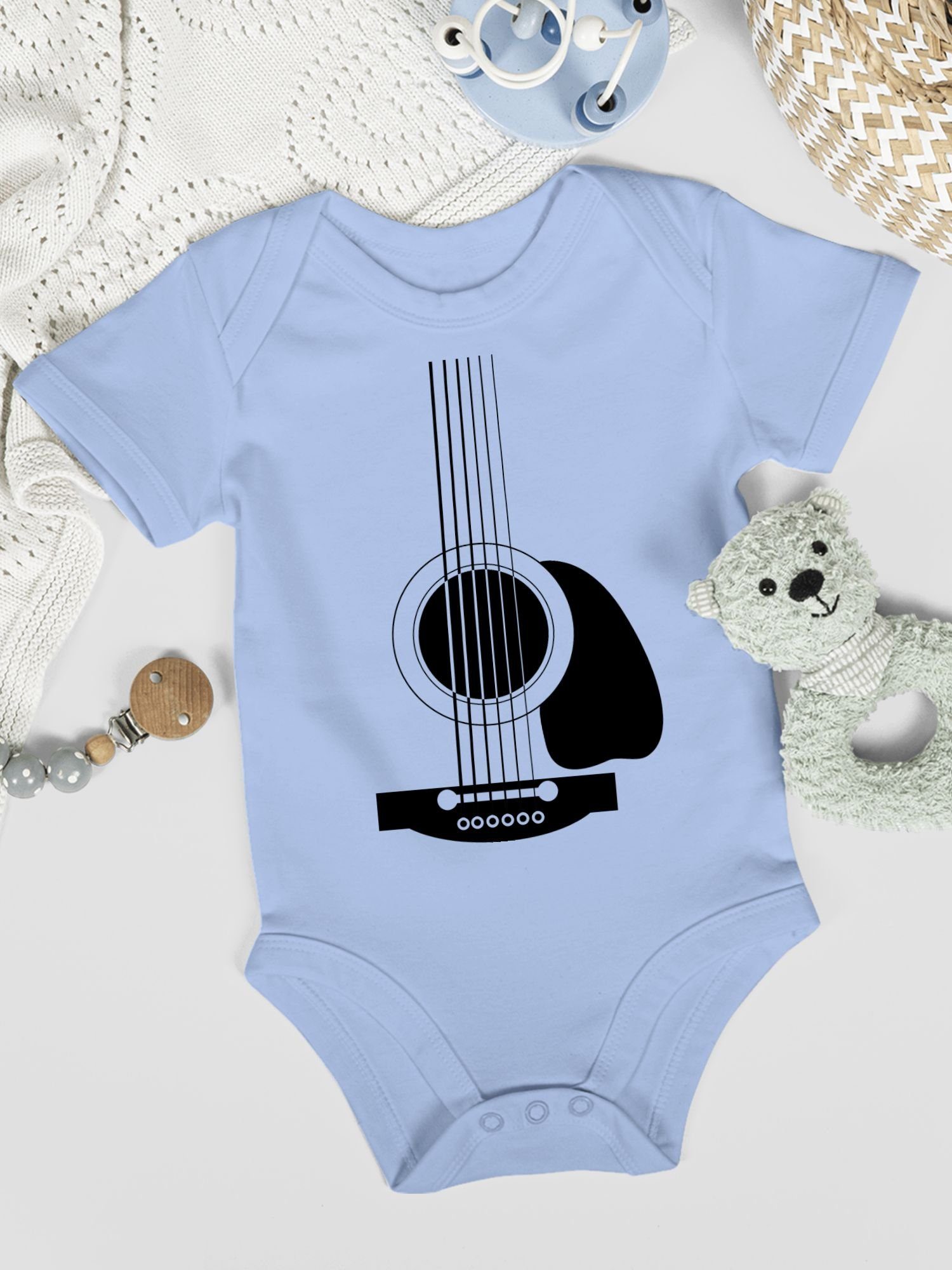 Mädchen Body 2 & Shirtbody Shirtracer Gitarren Baby Strampler Babyblau Junge