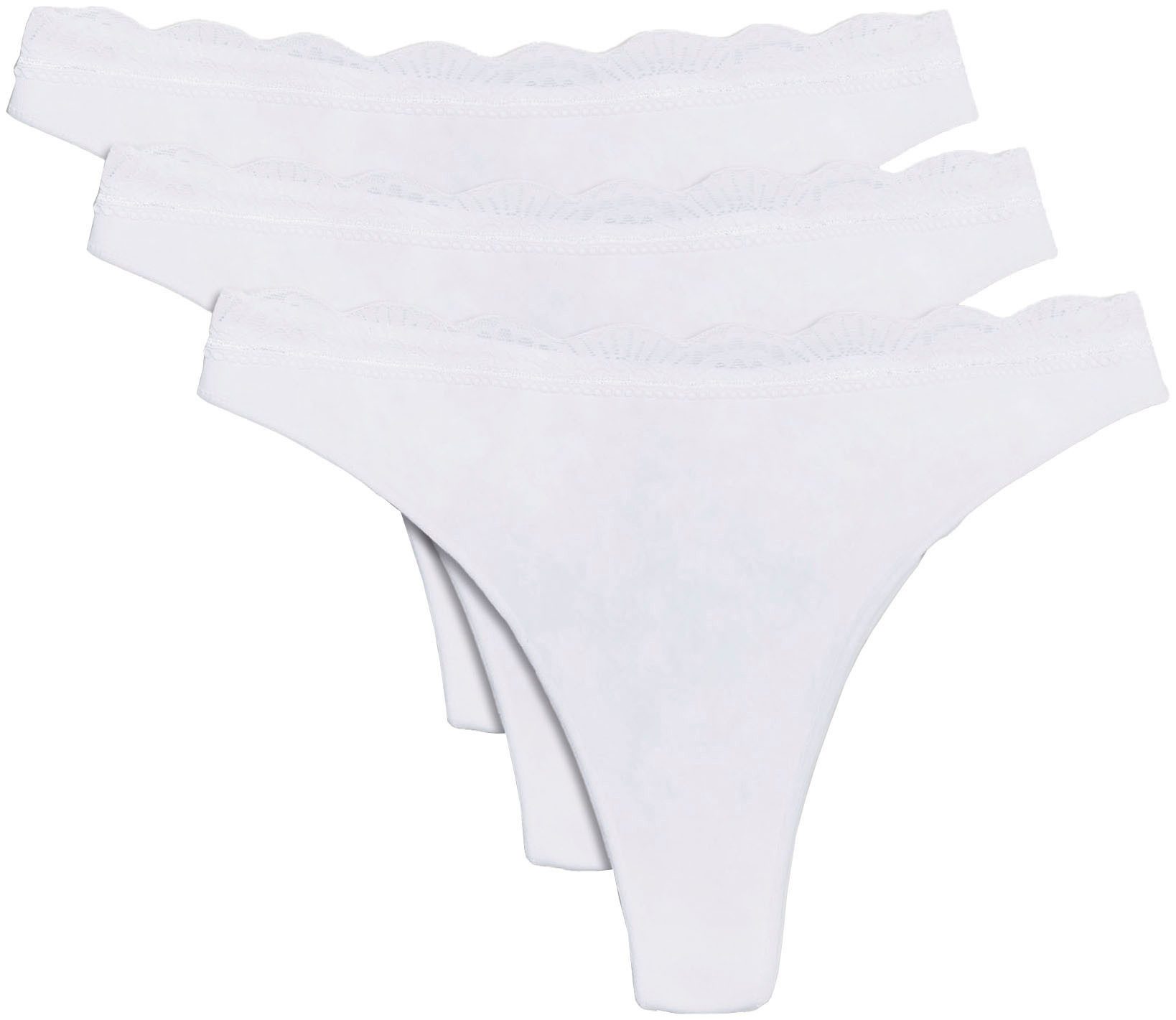 Tanga BASIC COLLECTION COTTON WITH LACE