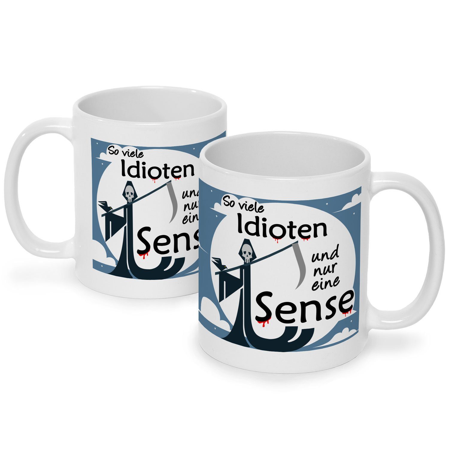 Ihn Weiß So für zum nur Tasse viele und Spruch eine Lustige mit Geschenk - Witzige GRAVURZEILE Idioten Geschenke - Bedruckte Freunde Sense, Tasse Geburtstag