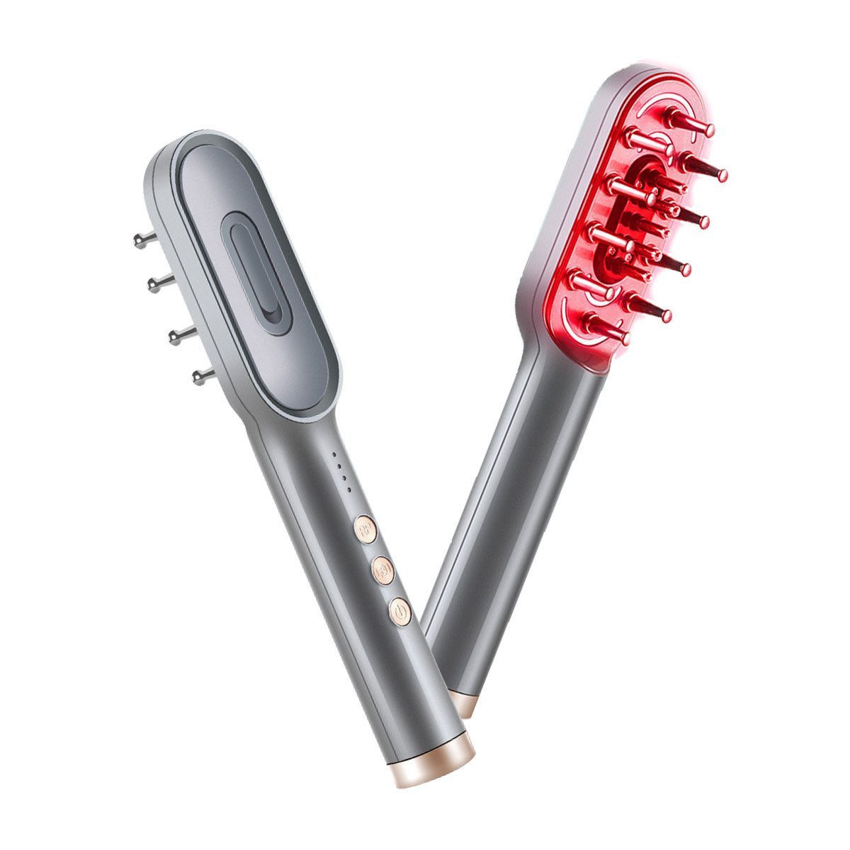 Elektrohaarbürste 6W Massage Haarkamm mit EMS-Mikrostrom,RF-Radiofrequenz,EP-Technologie