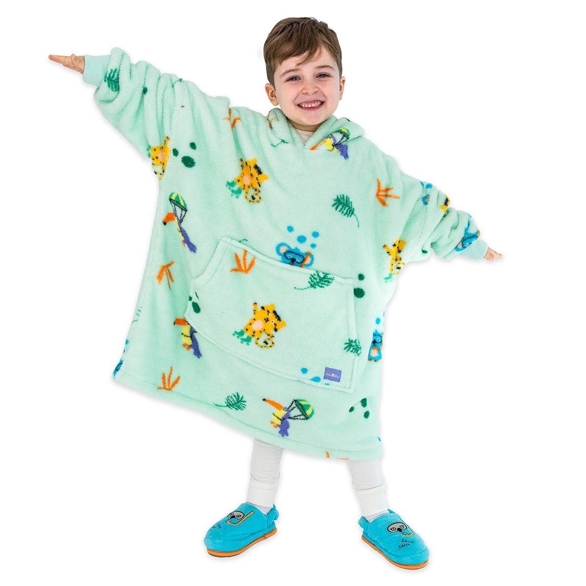 Babydecke Milk&Moo Giyilebilir Çocuk Battaniye Jungle Friends, MILK&MOO