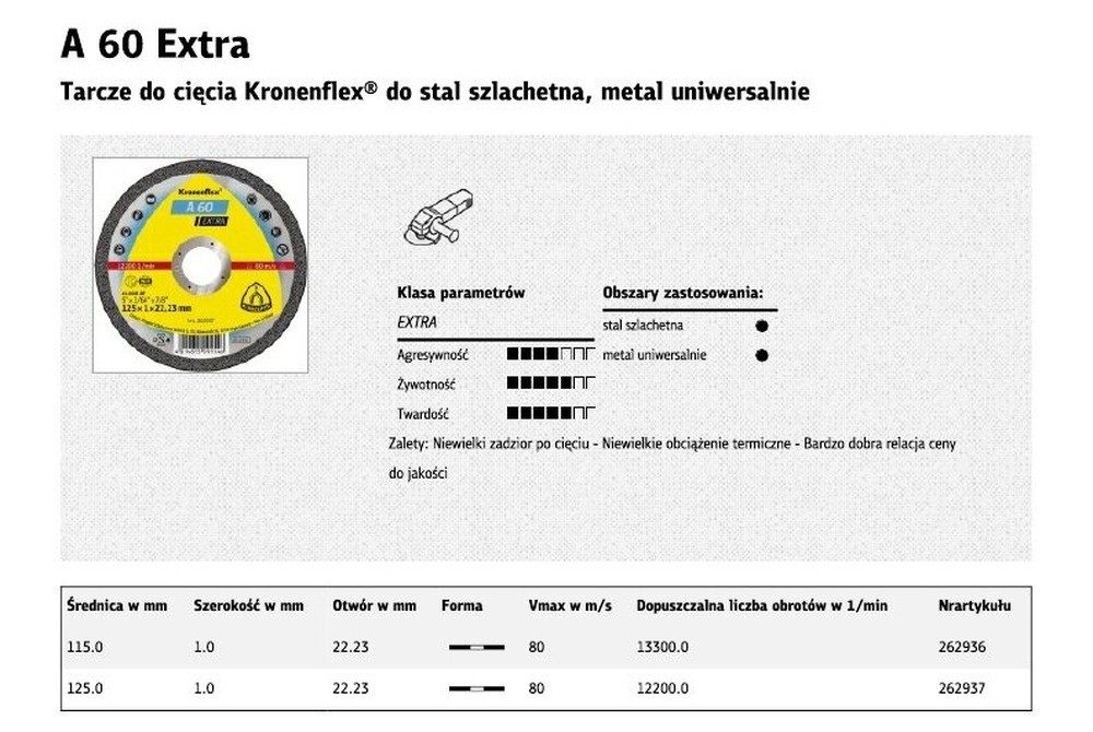 Klingspor Trennscheibe KLINGSPOR Trennscheibe für Metall