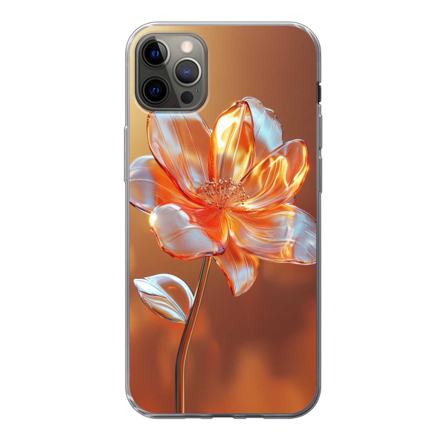MuchoWow Handyhülle für Apple iPhone 13 Pro Max Gläser - Blume - Sonnenlicht, Smartphone-Bumper, Print, Handy Schutzhülle Dünn