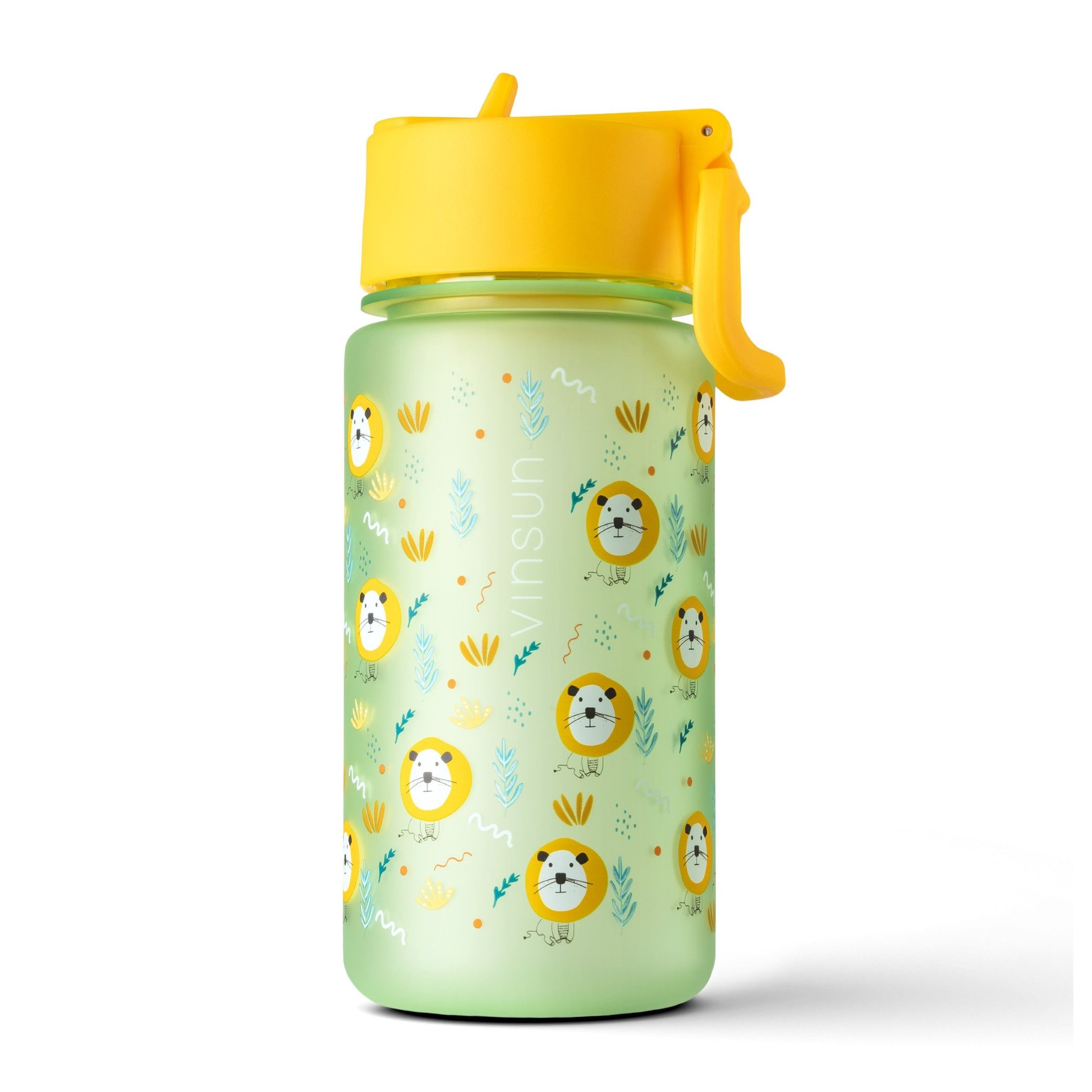 Vinsun Trinkflasche Tritan Flasche 500ml Kinder Wasserflasche mit Strohhalm auslaufsicher, BPA frei, bruchsicher, geruchs- & geschmacksneutral, geringes Gewicht