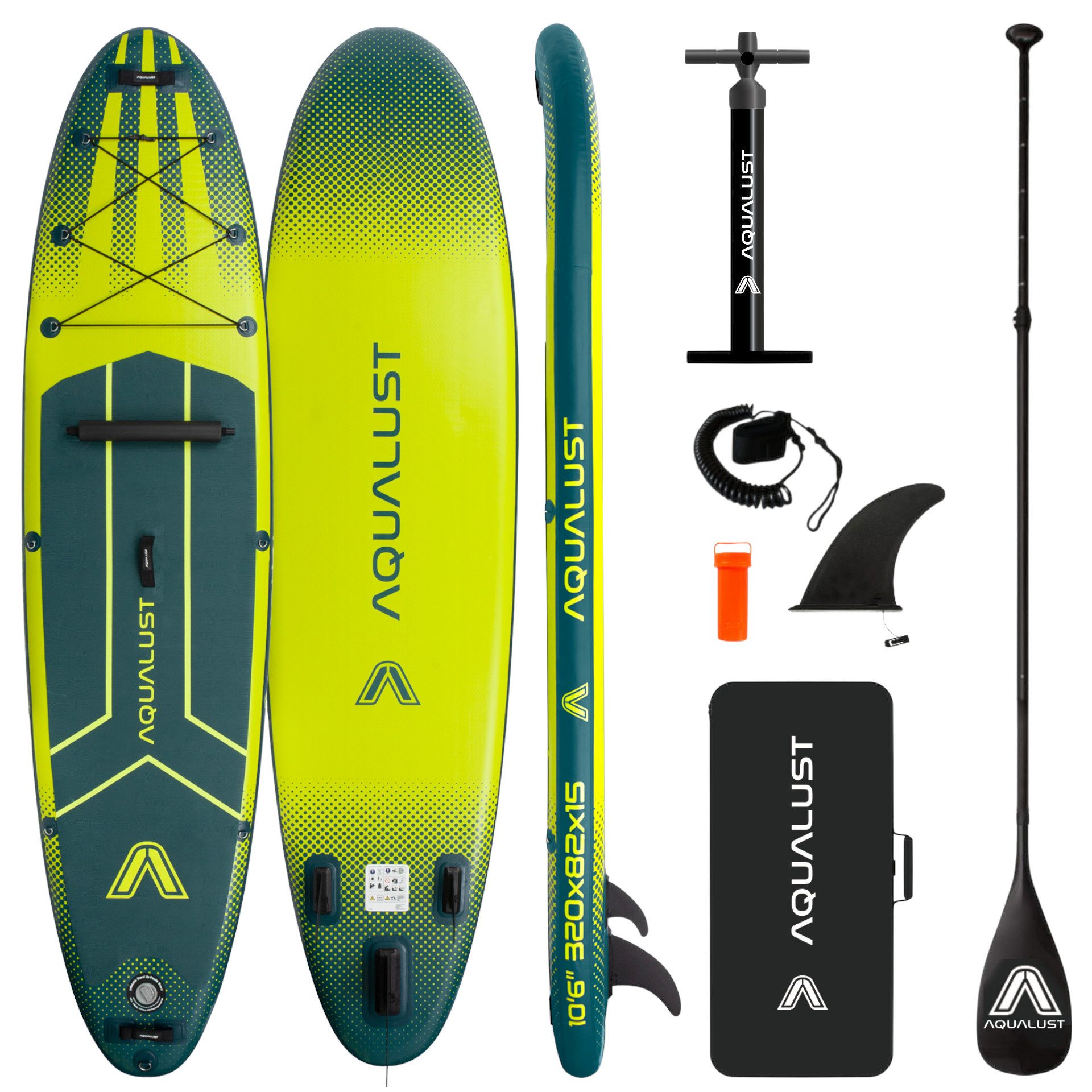 SUP-Board AQUALUST 10.6 iSUP Board Stand Up Paddle Surfboard aufblasbar