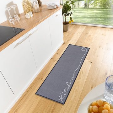 Läufer Waschbarer Küchenläufer Kitchen Grau, Zala Living, rechteckig, Höhe: 5 mm