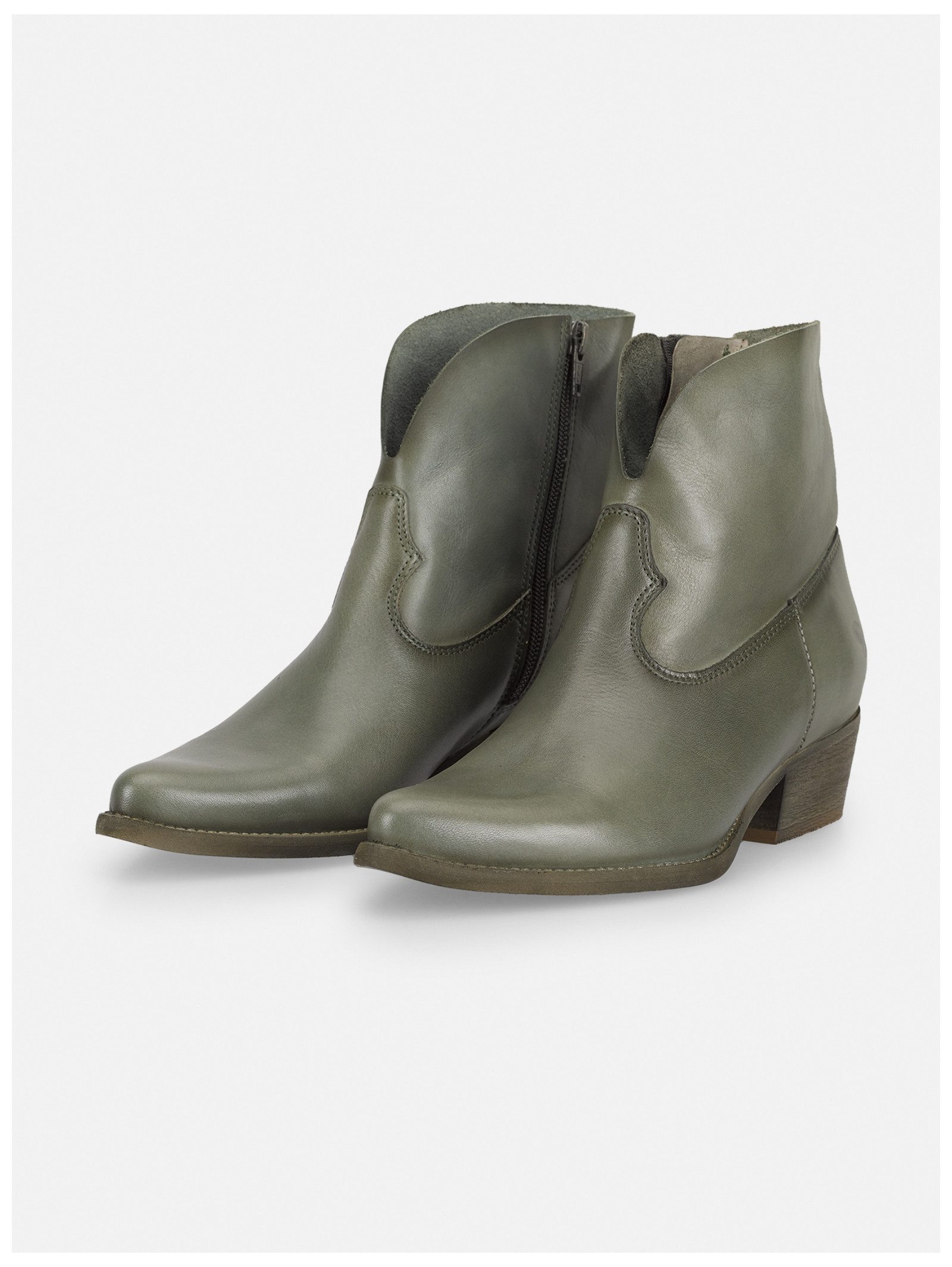 Felmini Stiefelette Leder Cowboy Stiefelette