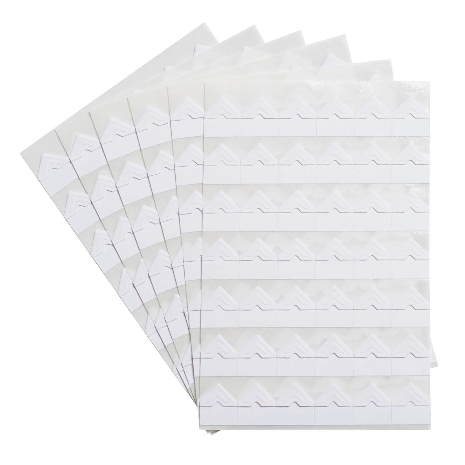 EXACOMPTA Klebestreifen 12x Packung mit 252 dekorativen Fotoecken - Weiß 12994E Selbstklebend