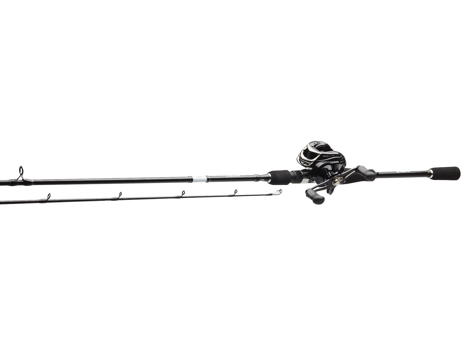 Kinetic Baitcasterrute OZOR BC CL Baitcast Combo 195cm - Angel Rute und Rolle 2+1 Kugellager, (2-tlg., Baitcastrute und Baitcastrolle), Optimale Schnurverlegung