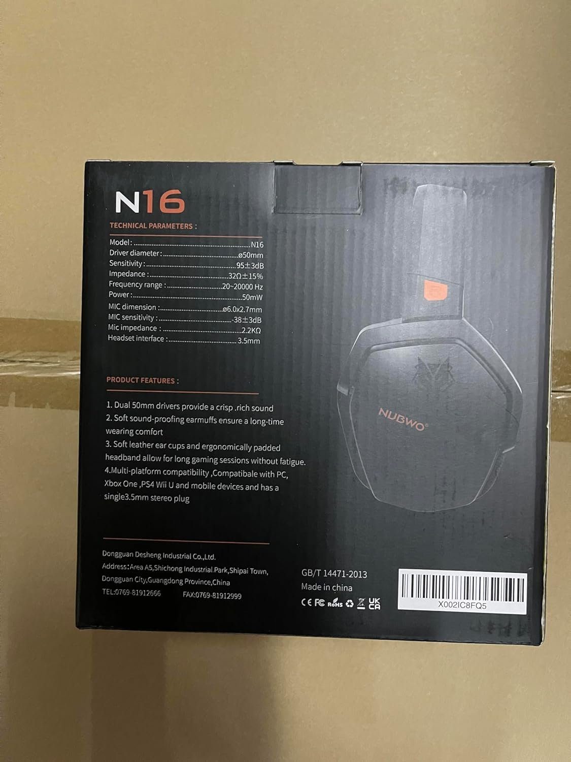NUBWO Gaming-Headset PS4 Geräuschunterdrückung Kabelsteuerung, (Unidirektionales mit One Noise Stereo-Kopfhörer Cancelling-Mikrofon, Kabelsteuerung) Xbox