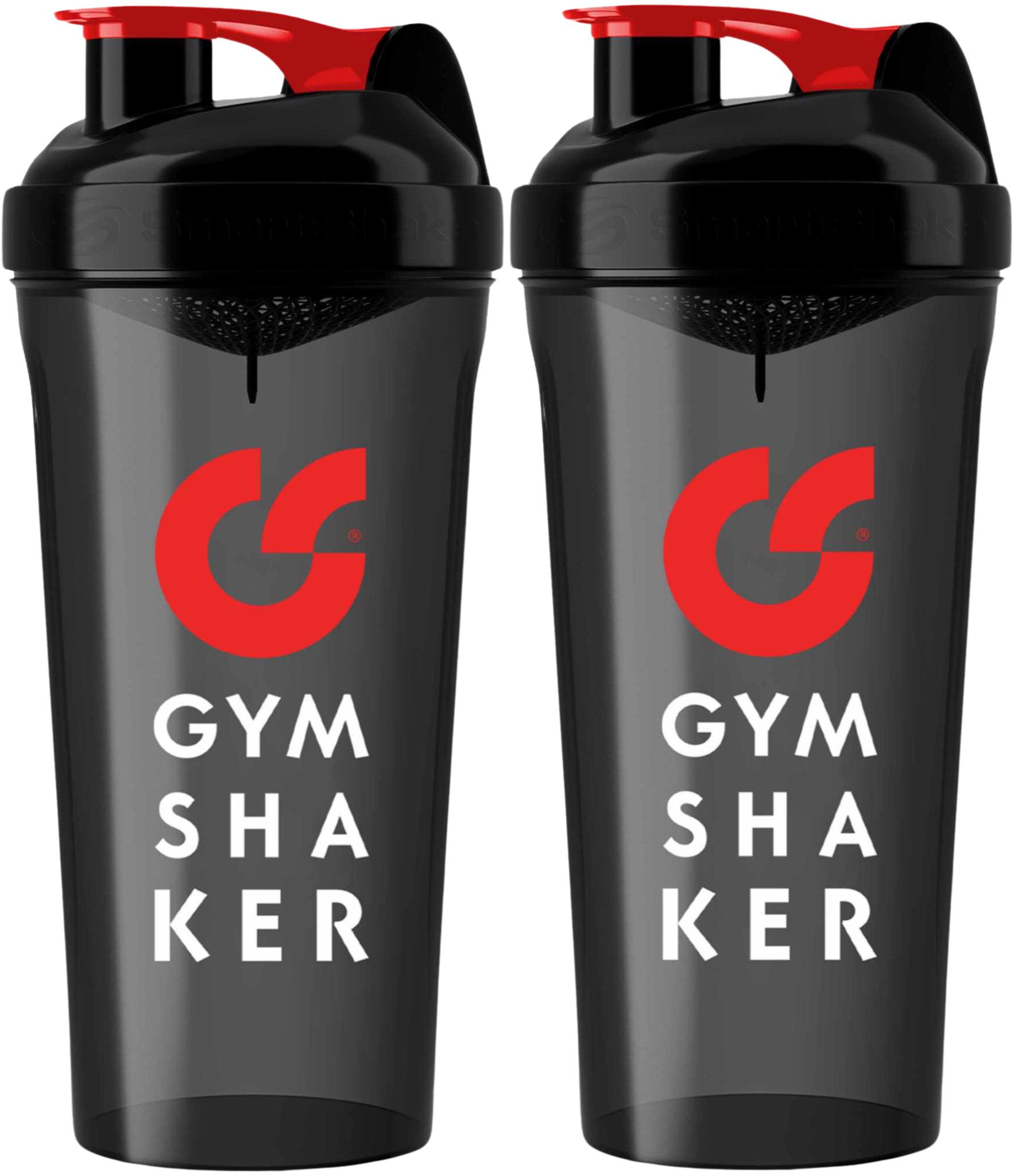 GYMSHAKER Protein Shaker 2er Pack Trinkflasche für Fitness, Sport, Bodybuilding & Muskelaufbau, (Spar-Set, 2-tlg., Premium Protein Shaker), Auslaufsicher, Spülmaschinengeeignet, BPA-frei