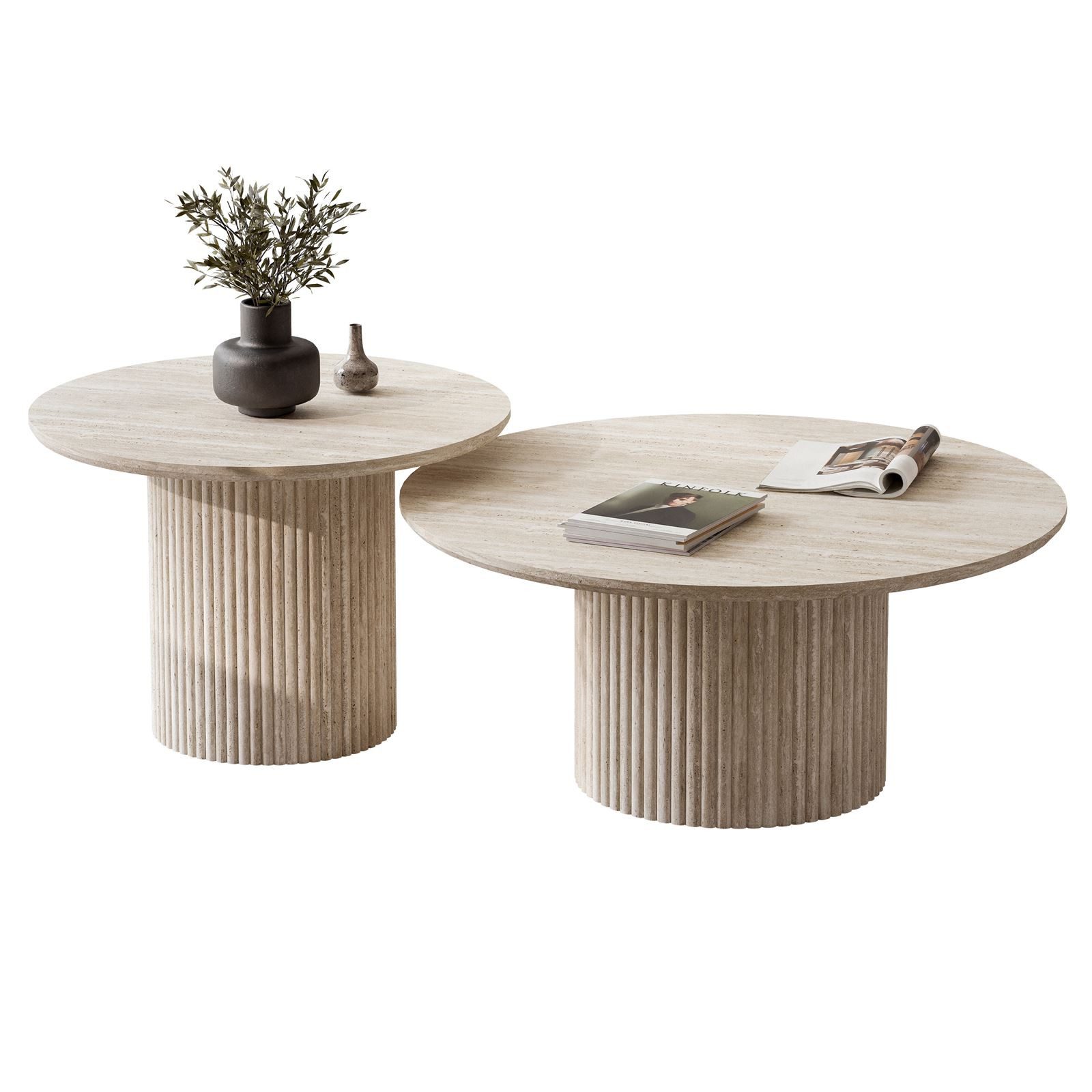 Couchtisch OVI-Tischset mit geriffelter Basis