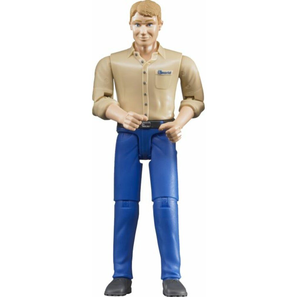 Bruder® Spielfigur Bruder 60006 - Mann mit hellem Hauttyp und blauer Hose