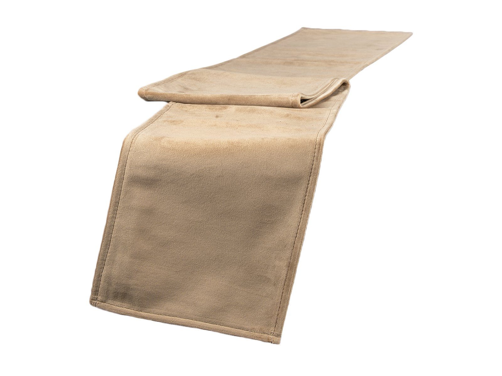 18x140 Samt&Sonders 1 Stück), braun-beige Tischläufer (1-tlg, cm Tischdeko Samt Tischband beties ca. schmaler