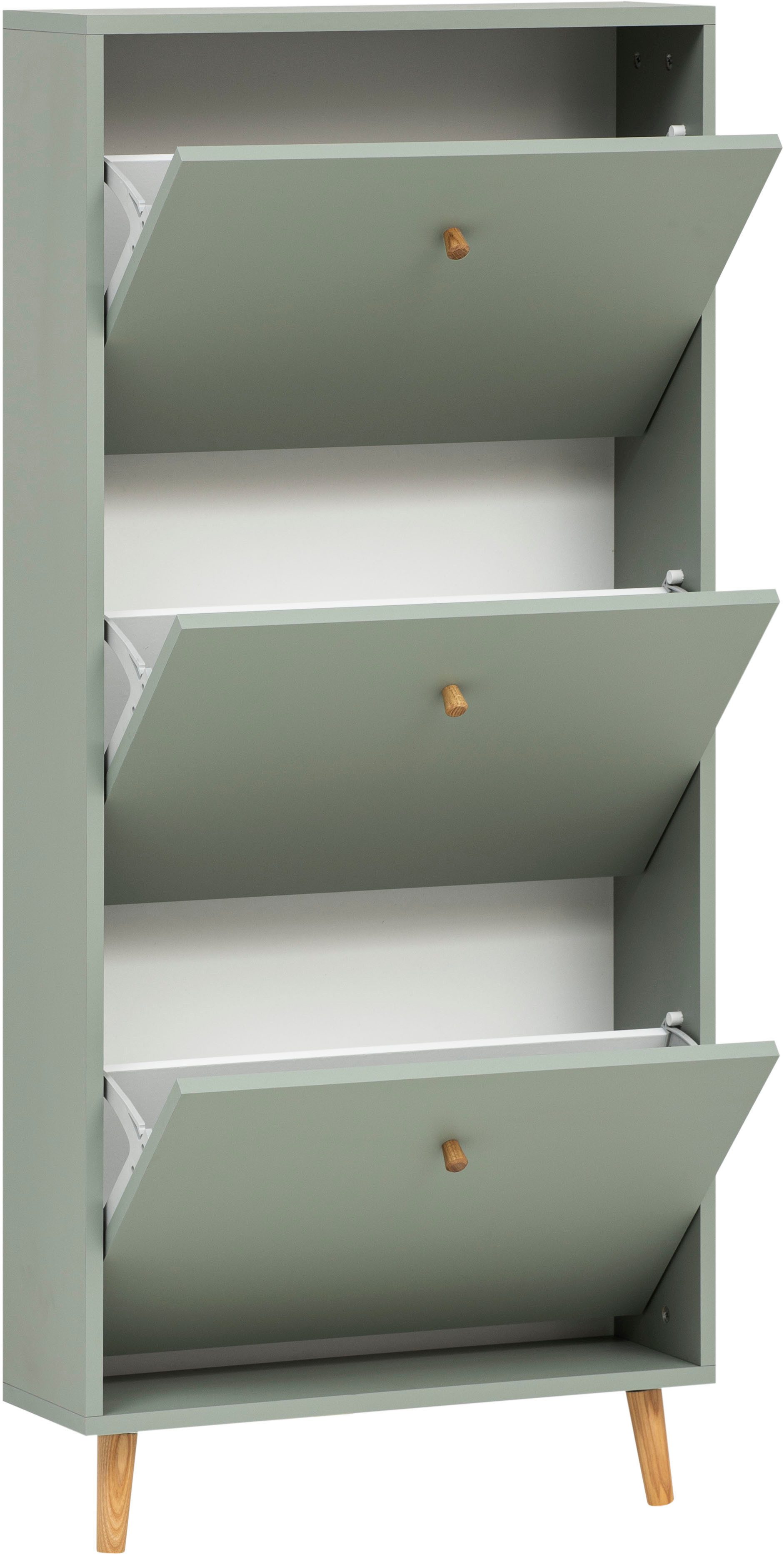 Schildmeyer Schuhschrank Bjarne, Breite 59 cm Griffe und Möbelfüße aus Massivholz