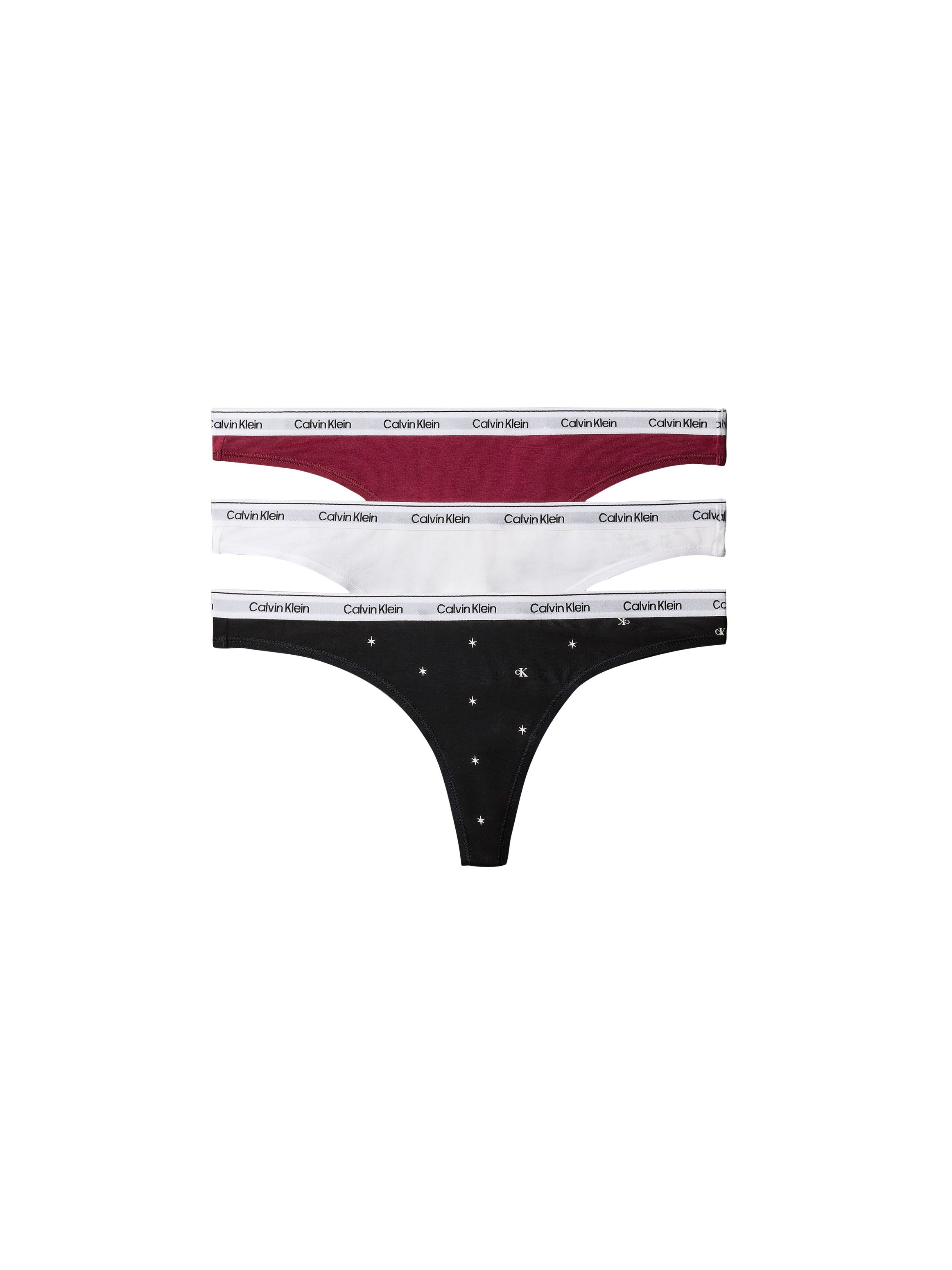 Calvin Klein Underwear Tanga THONG 3PK (Packung, 3er-Pack) Körpernahe Passform mit elastischem Bund