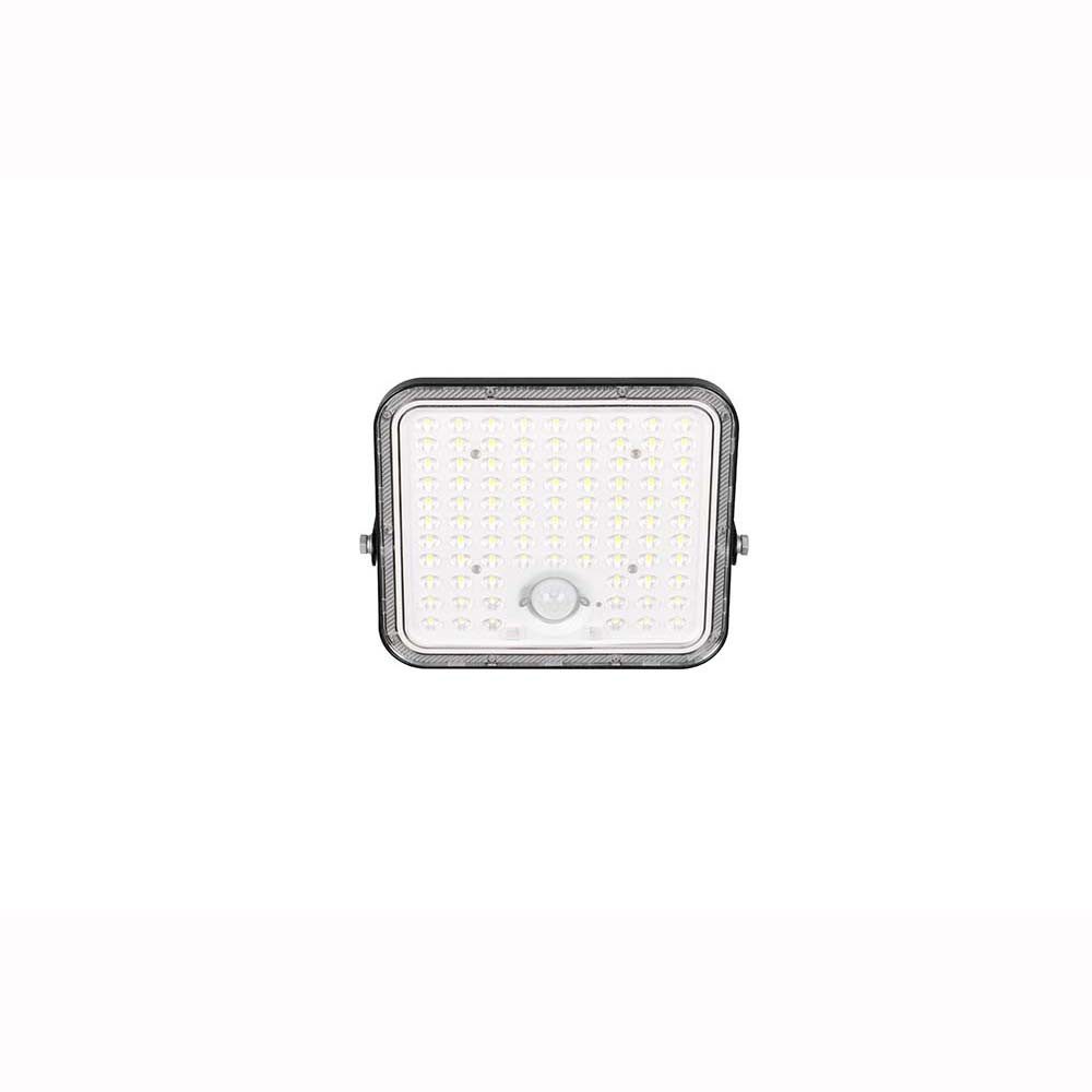 Reality Leuchten LED Gartenstrahler, LED-Leuchtmittel fest verbaut, Neutralweiß, Wandstrahler Außenleuchte Fassadenstrahler schwarz LED Sensor Akku