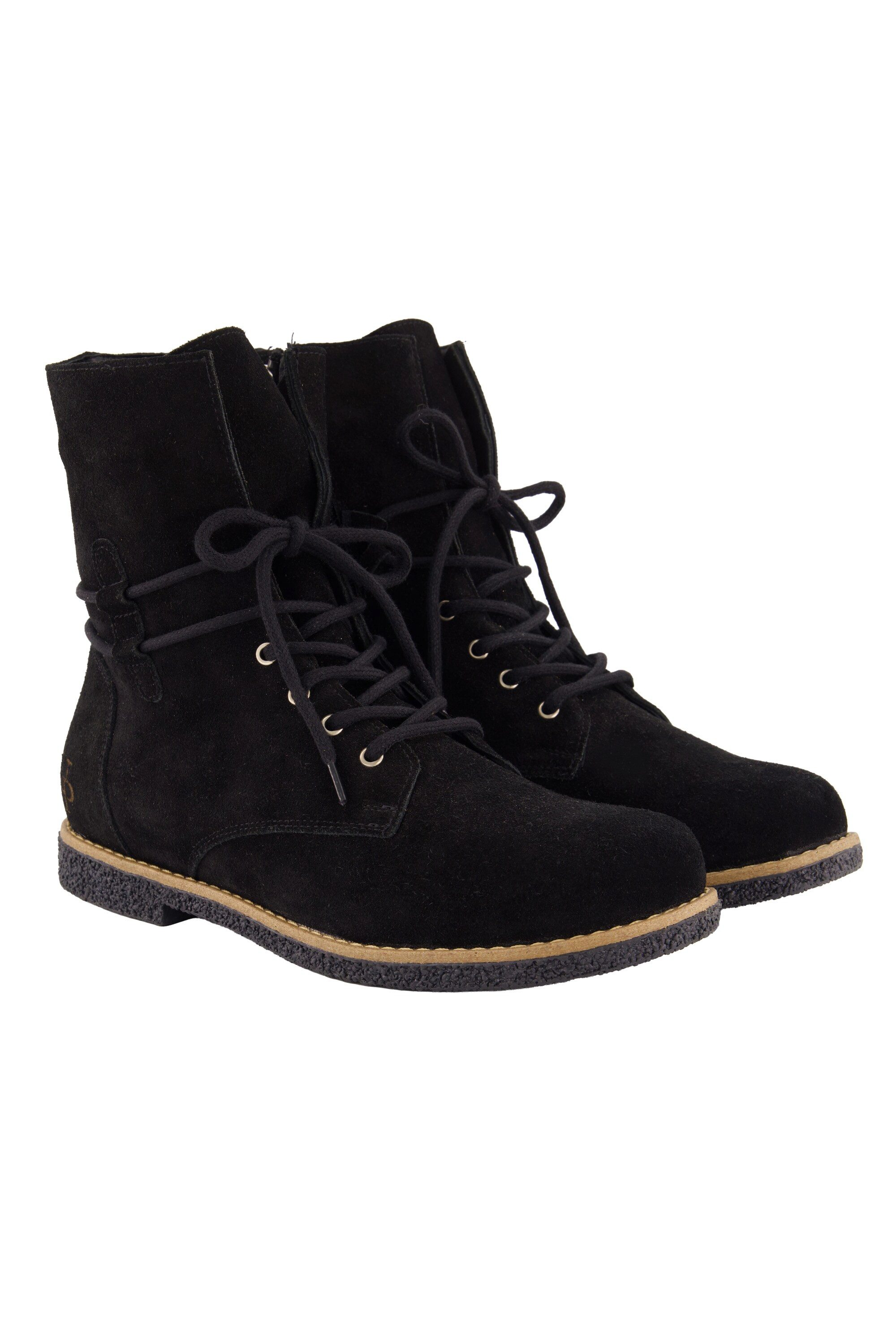 Ulla Popken Stiefeletten Veloursleder Reißverschluss Weite H Stiefelette