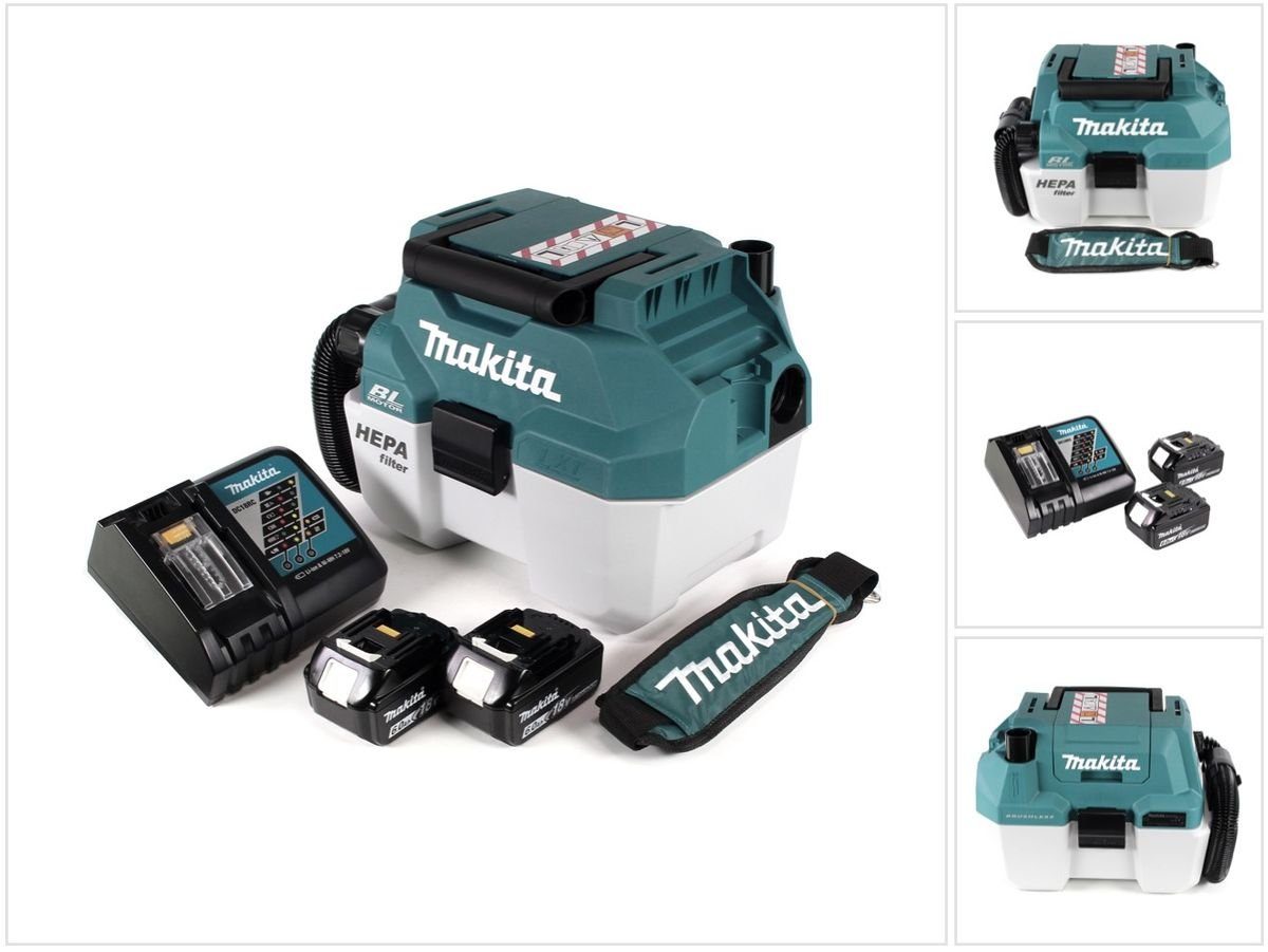 Makita Пиловідсмоктувач DVC 750 LRGX1 Akku Staubsauger Nass und Trockensauger 18 V tragbar +