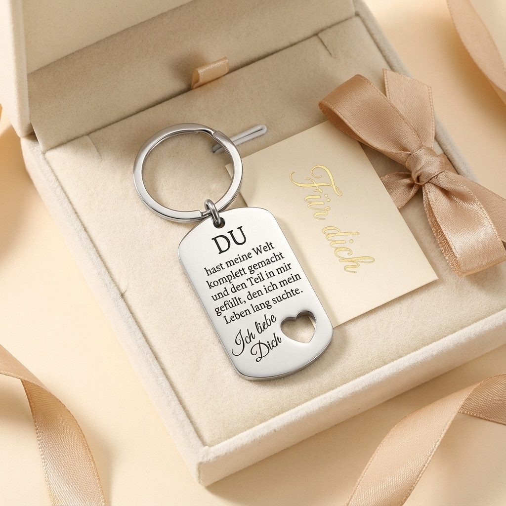 Geschenkehöhle Schlüsselanhänger PREMIUM Schlüsselanhänger mit edler Gravur als Schutzengel, Ein Schlüsselanhänger – fünf Botschaften, ein Gefühl: Liebe. – Bild 4 von 4