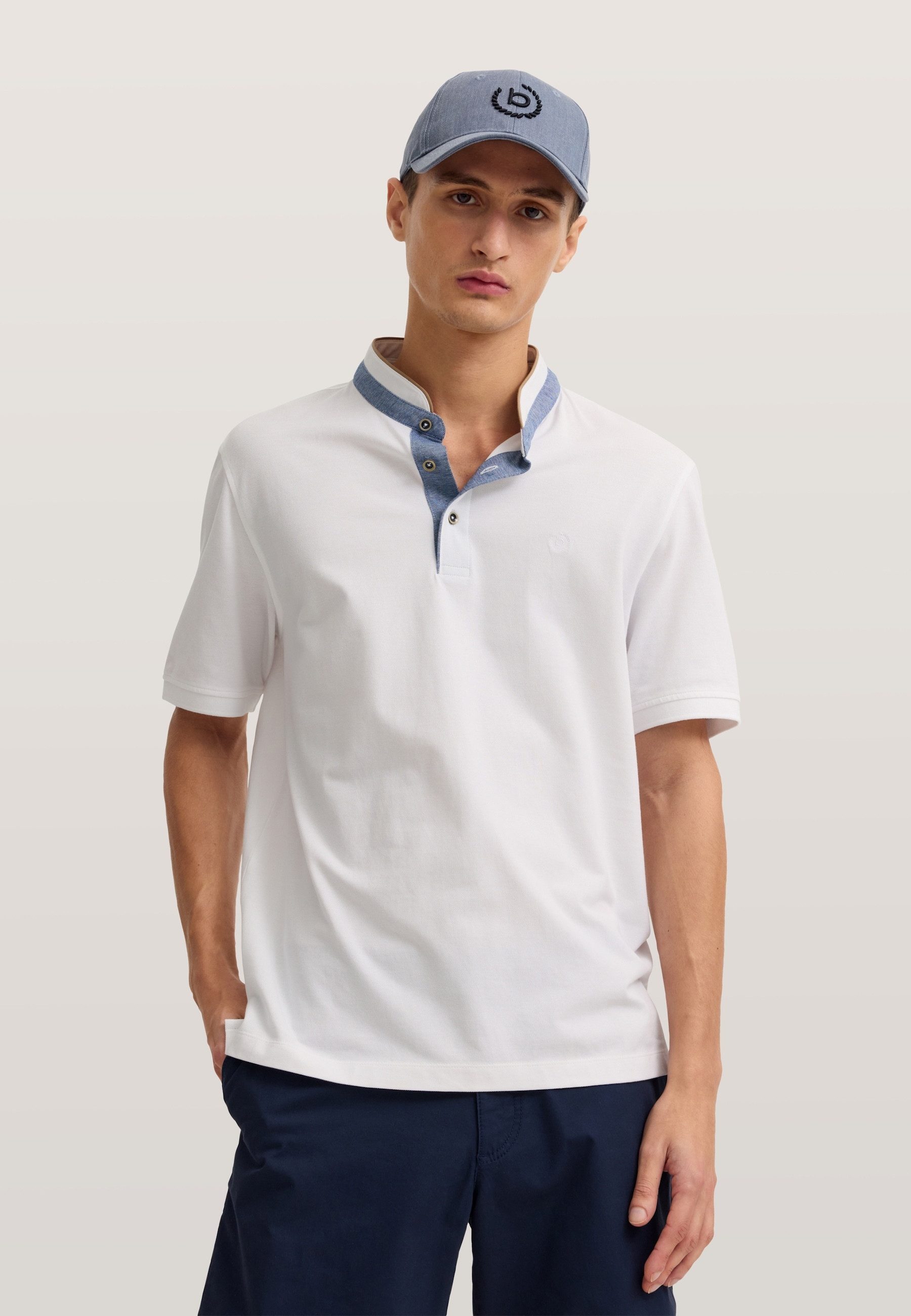 bugatti Poloshirt Modern Fit aus reiner Baumwolle